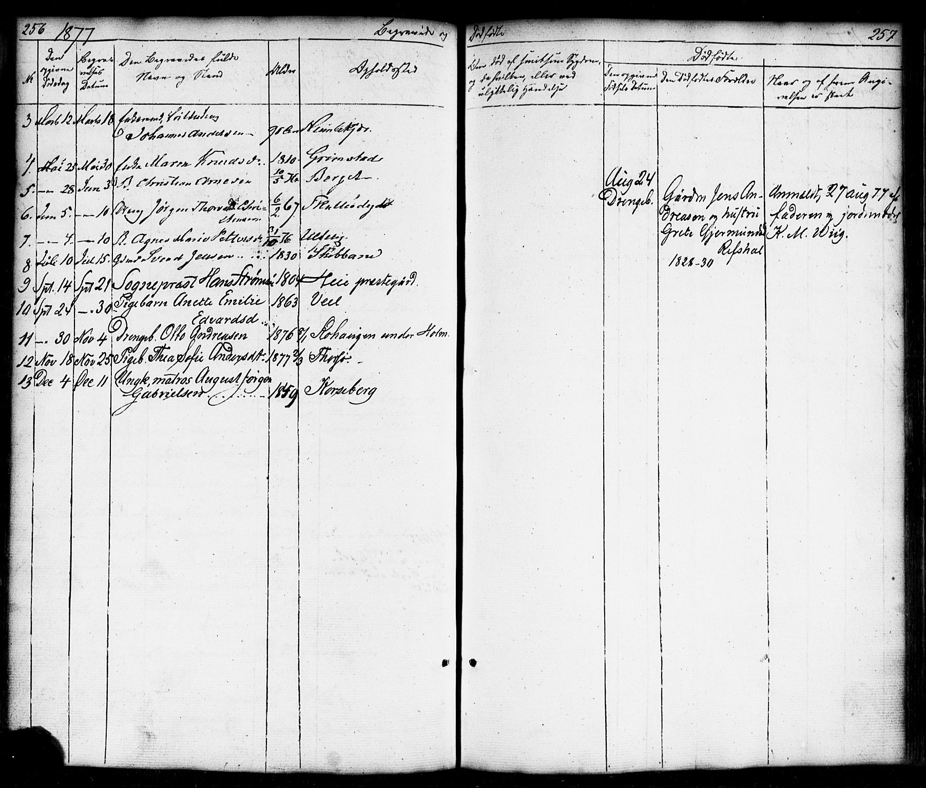 Borge prestekontor Kirkebøker, AV/SAO-A-10903/F/Fb/L0002: Parish register (official) no. II 2, 1853-1877, p. 256-257