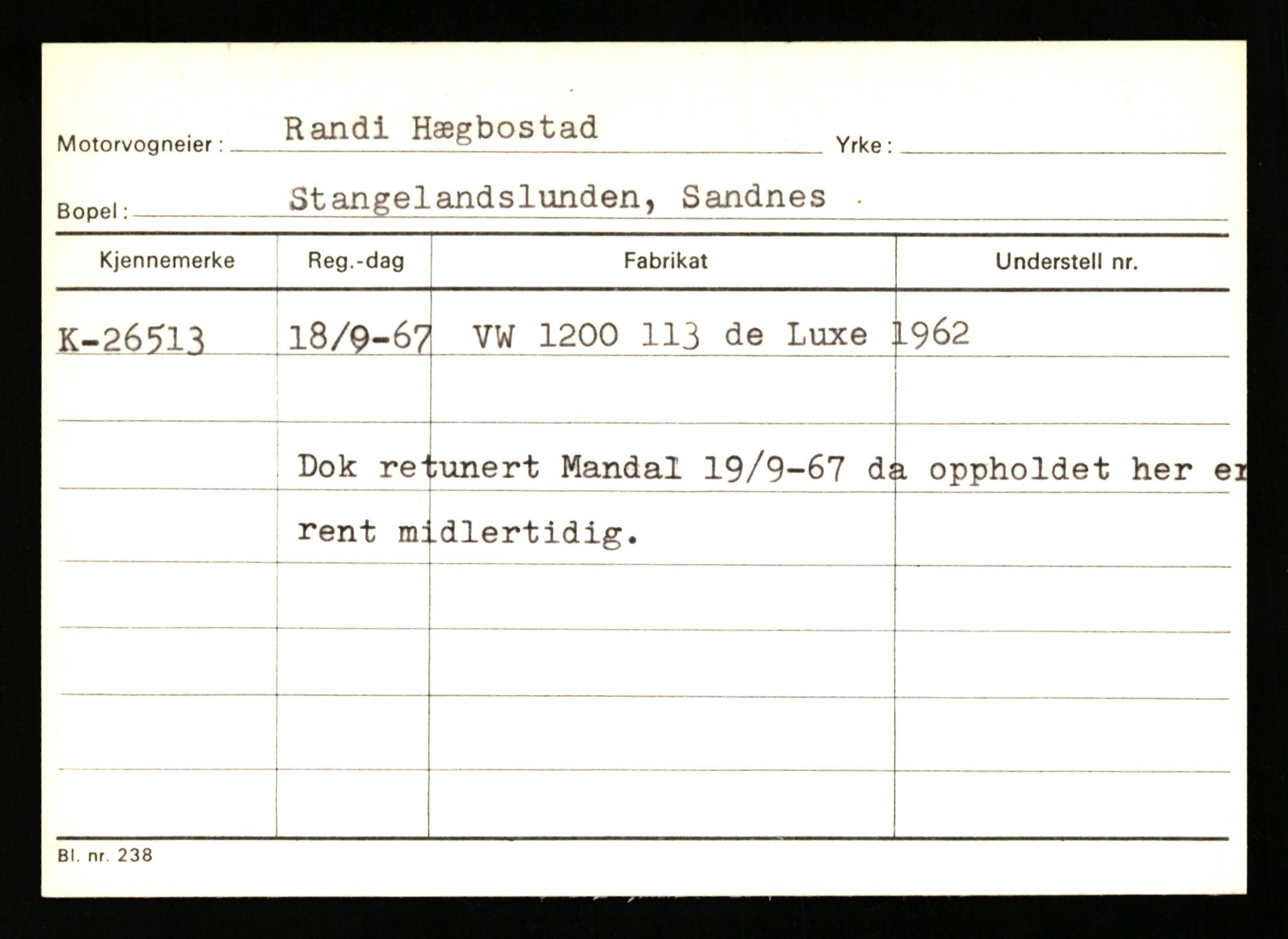 Stavanger trafikkstasjon, SAST/A-101942/0/G/L0005: Registreringsnummer: 23000 - 34245, 1930-1971, p. 1193