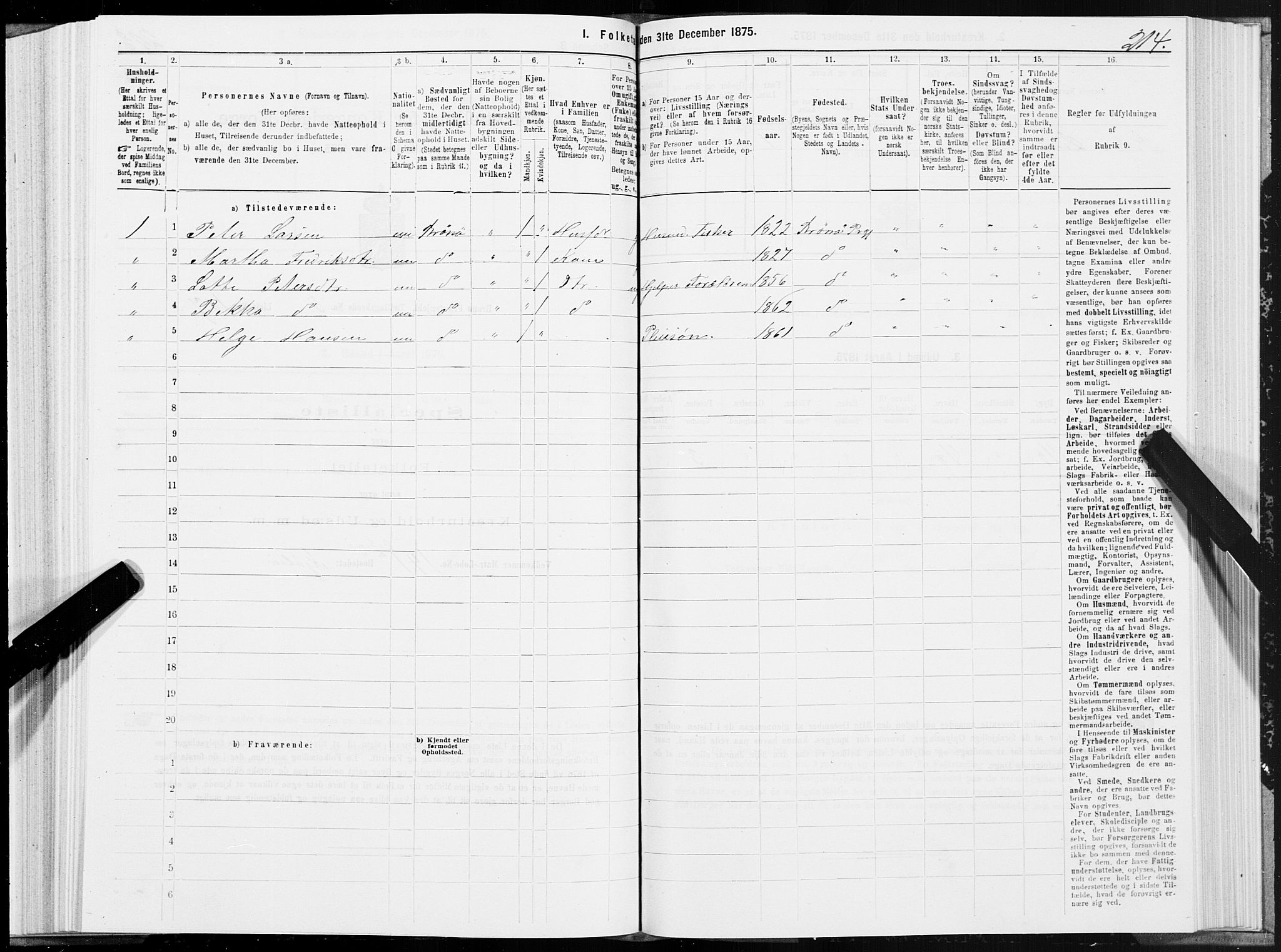 SAT, 1875 census for 1814P Brønnøy, 1875, p. 3214