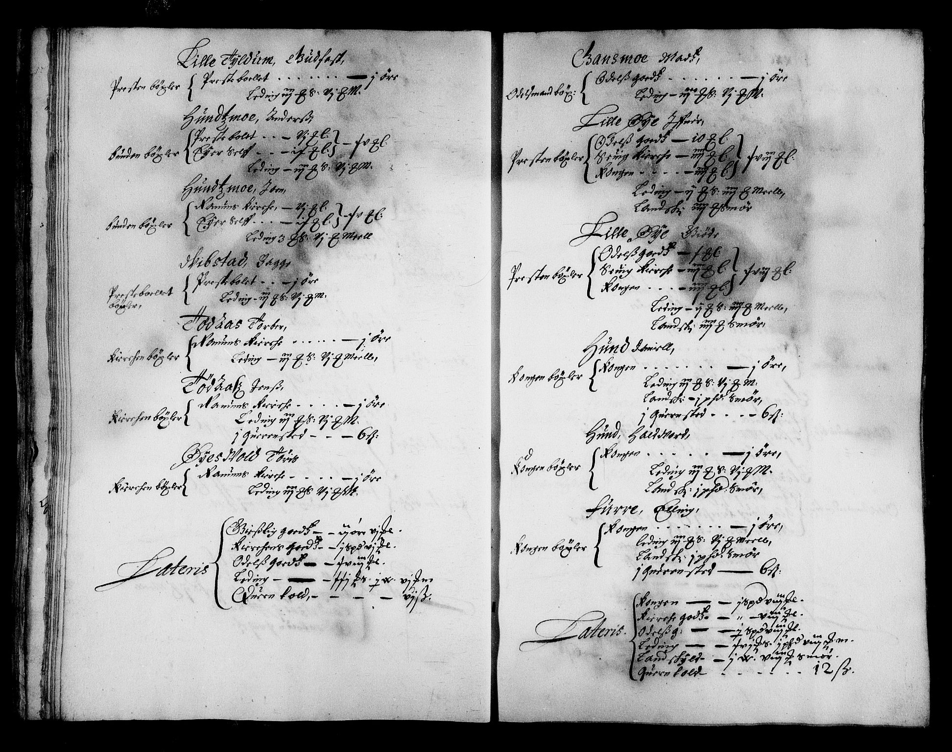 Rentekammeret inntil 1814, Realistisk ordnet avdeling, AV/RA-EA-4070/N/Na/L0002/0008: [XI g]: Trondheims stifts jordebøker: / Namdalen fogderi, 1664