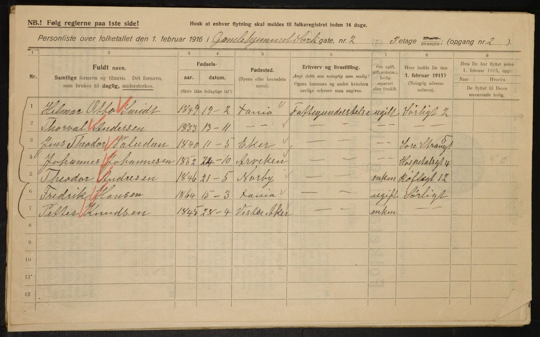 OBA, Municipal Census 1916 for Kristiania, 1916, p. 109410