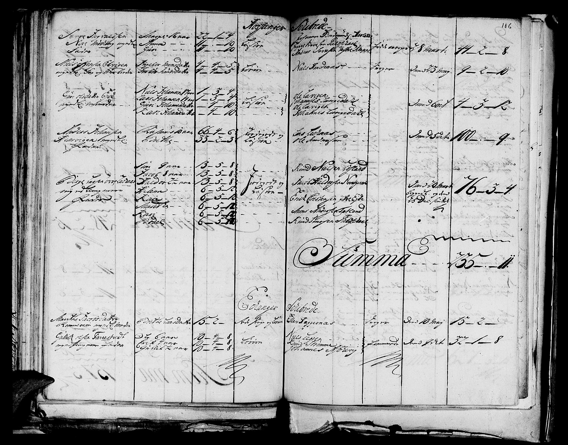 Stiftamtmannen i Bergen, AV/SAB-A-100006/F/Fd/Fdd/0003 / Lnr. 1972 - Nordhordland, 1731-1748, p. 105b-106a