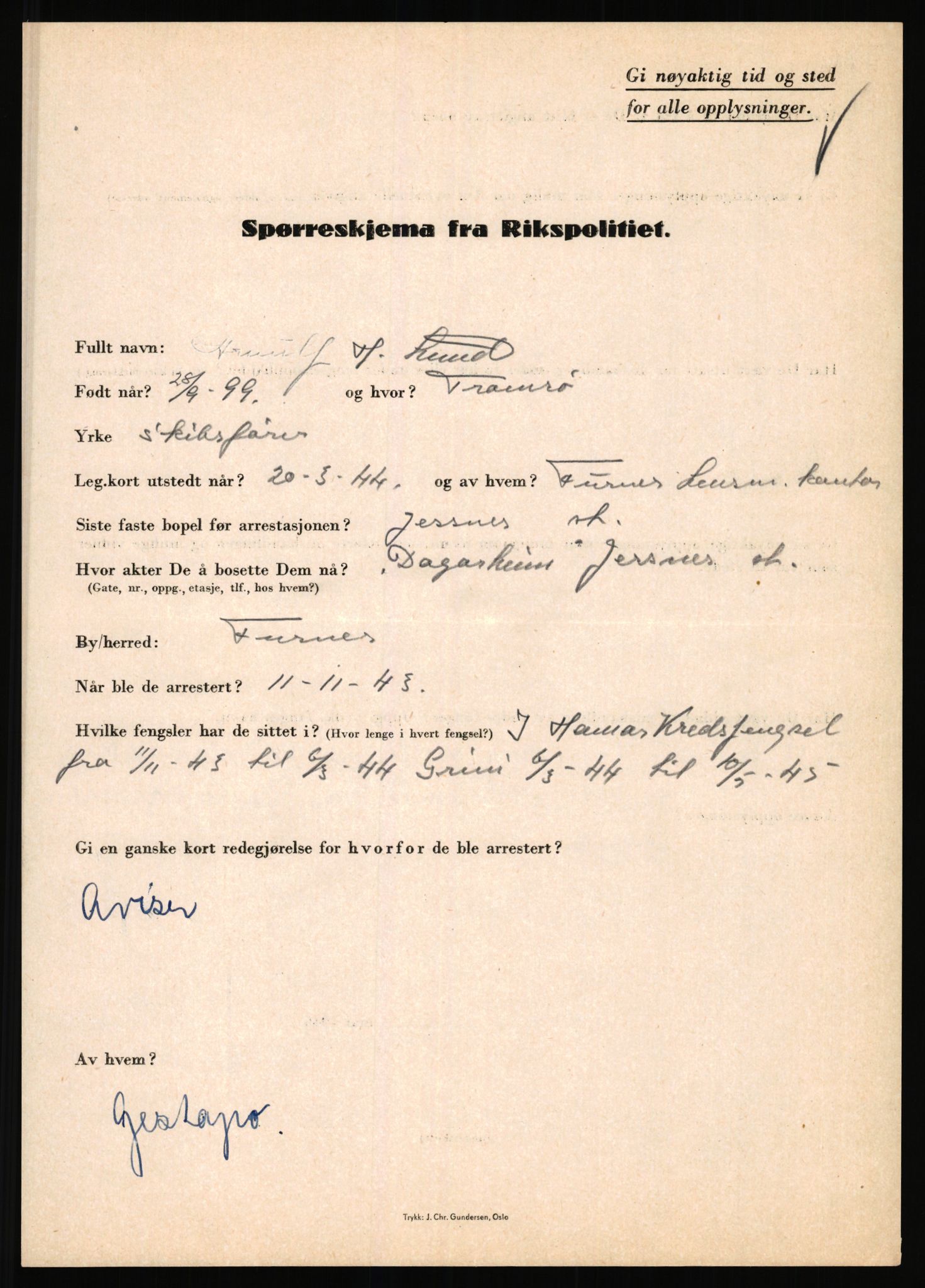 Rikspolitisjefen, AV/RA-S-1560/L/L0011: Lucassen, Oscar Fredrik - Moen, Olav, 1940-1945, p. 17