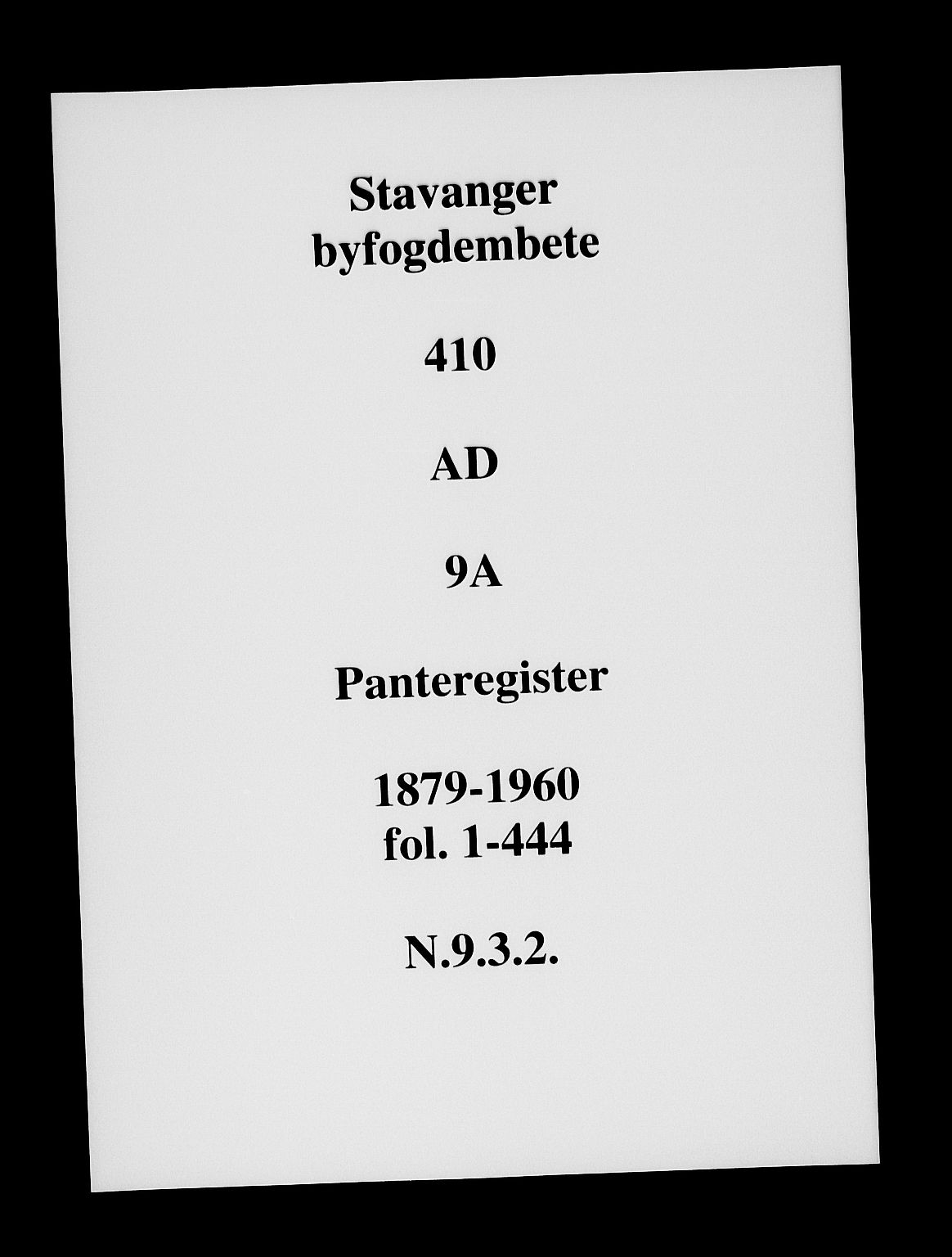 Stavanger byfogd, SAST/A-101408/001/4/41/410/410AD/L0009A: Mortgage register no. AD 9A, 1879