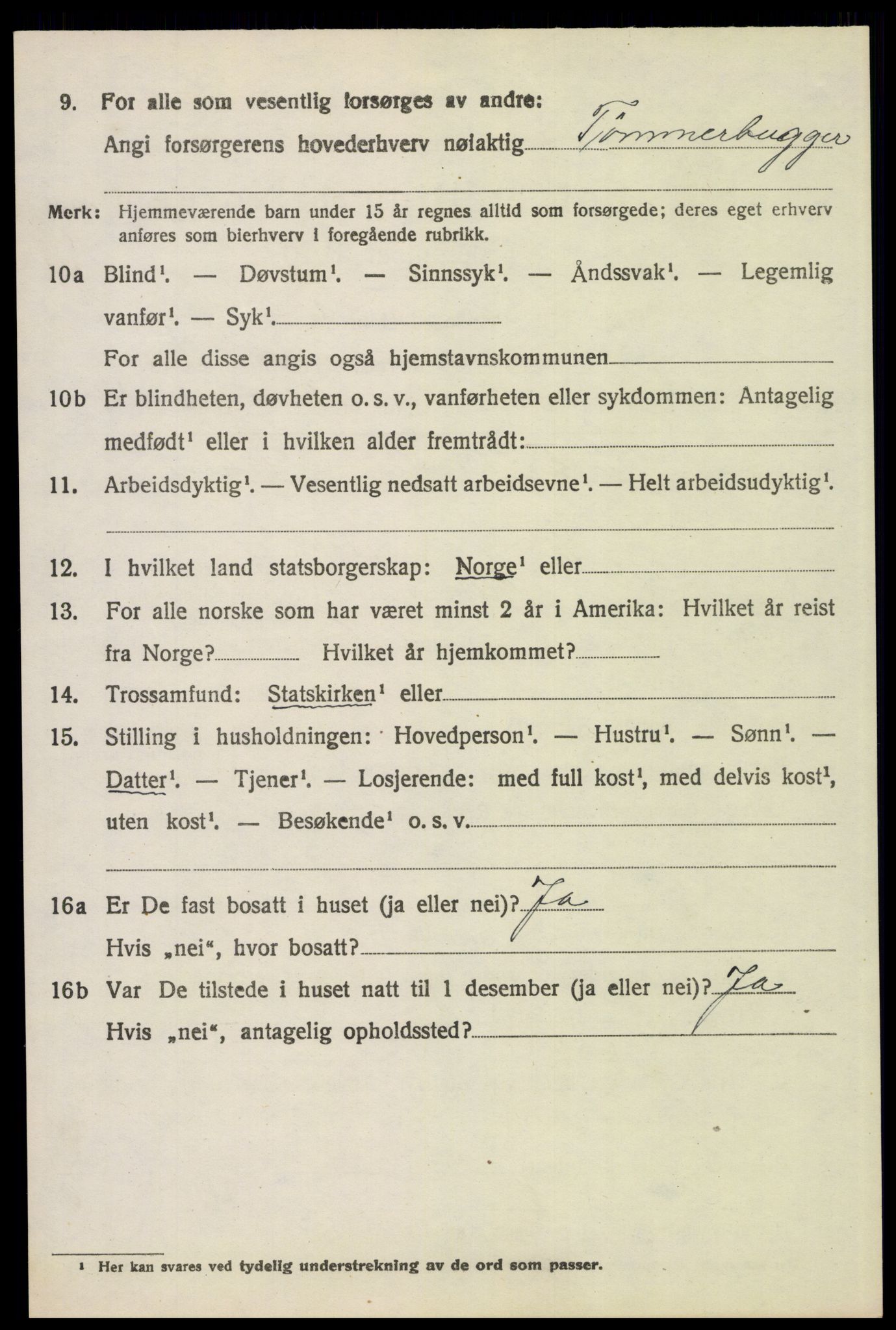SAH, 1920 census for Trysil, 1920, p. 6686