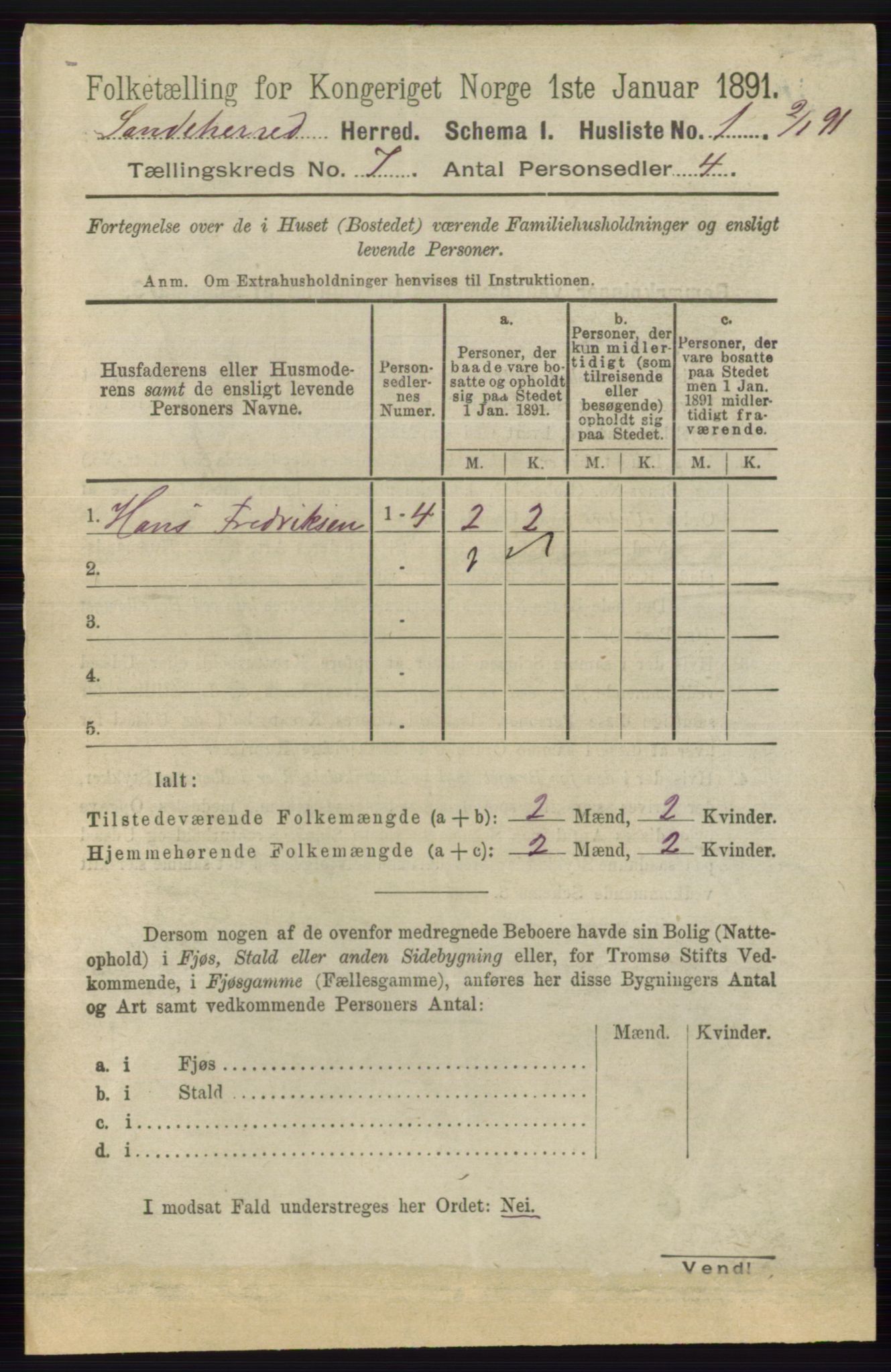 RA, 1891 census for 0724 Sandeherred, 1891, p. 3972