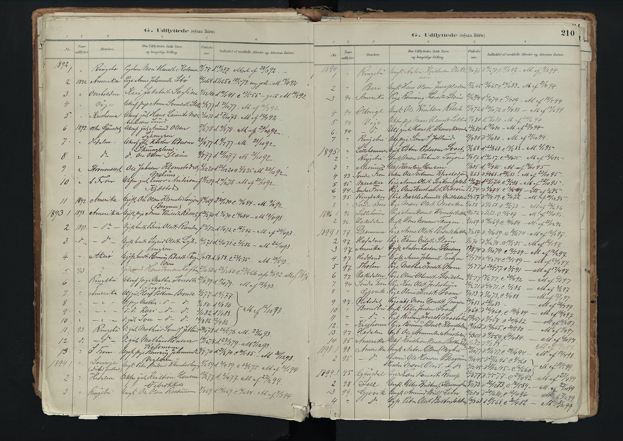 Nord-Fron prestekontor, SAH/PREST-080/H/Ha/Haa/L0003: Parish register (official) no. 3, 1884-1914, p. 210