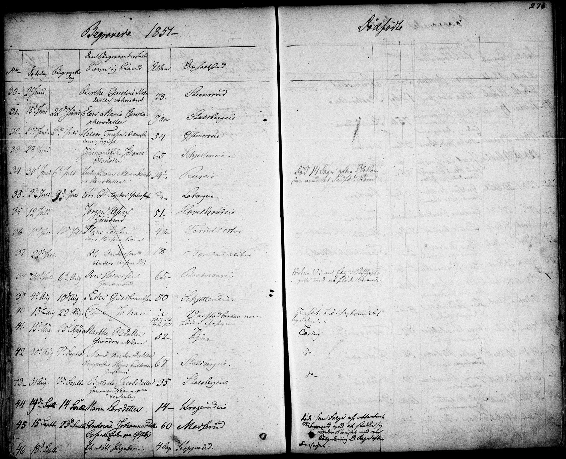 Skedsmo prestekontor Kirkebøker, AV/SAO-A-10033a/F/Fa/L0009: Parish register (official) no. I 9, 1830-1853, p. 276