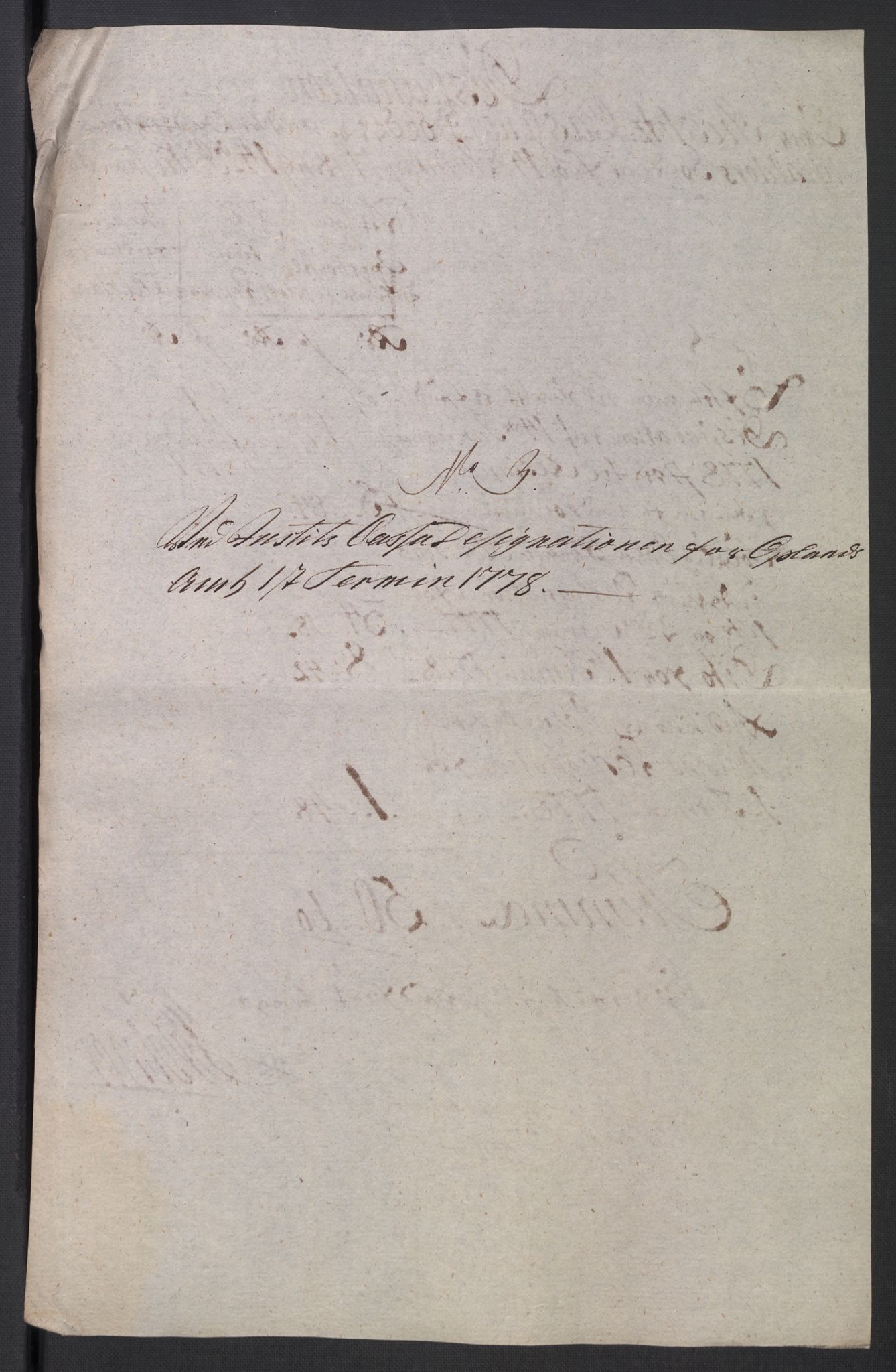 Rentekammeret inntil 1814, Reviderte regnskaper, Mindre regnskaper, AV/RA-EA-4068/Rb/L0014: Opplands amt, 1771-1779, p. 540