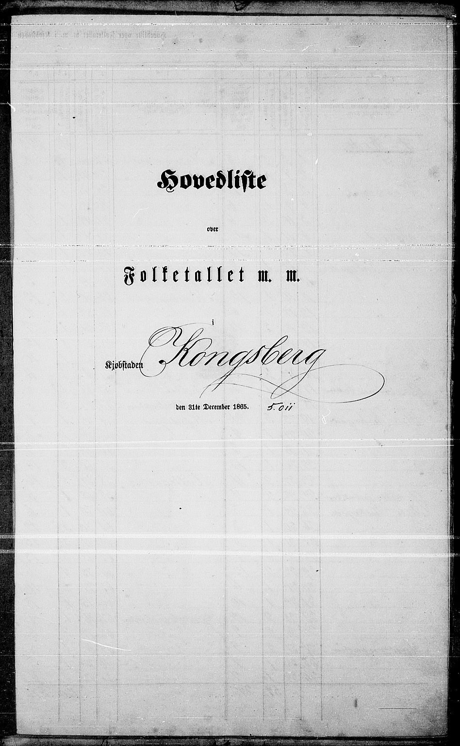 RA, 1865 census for Kongsberg/Kongsberg, 1865, p. 4