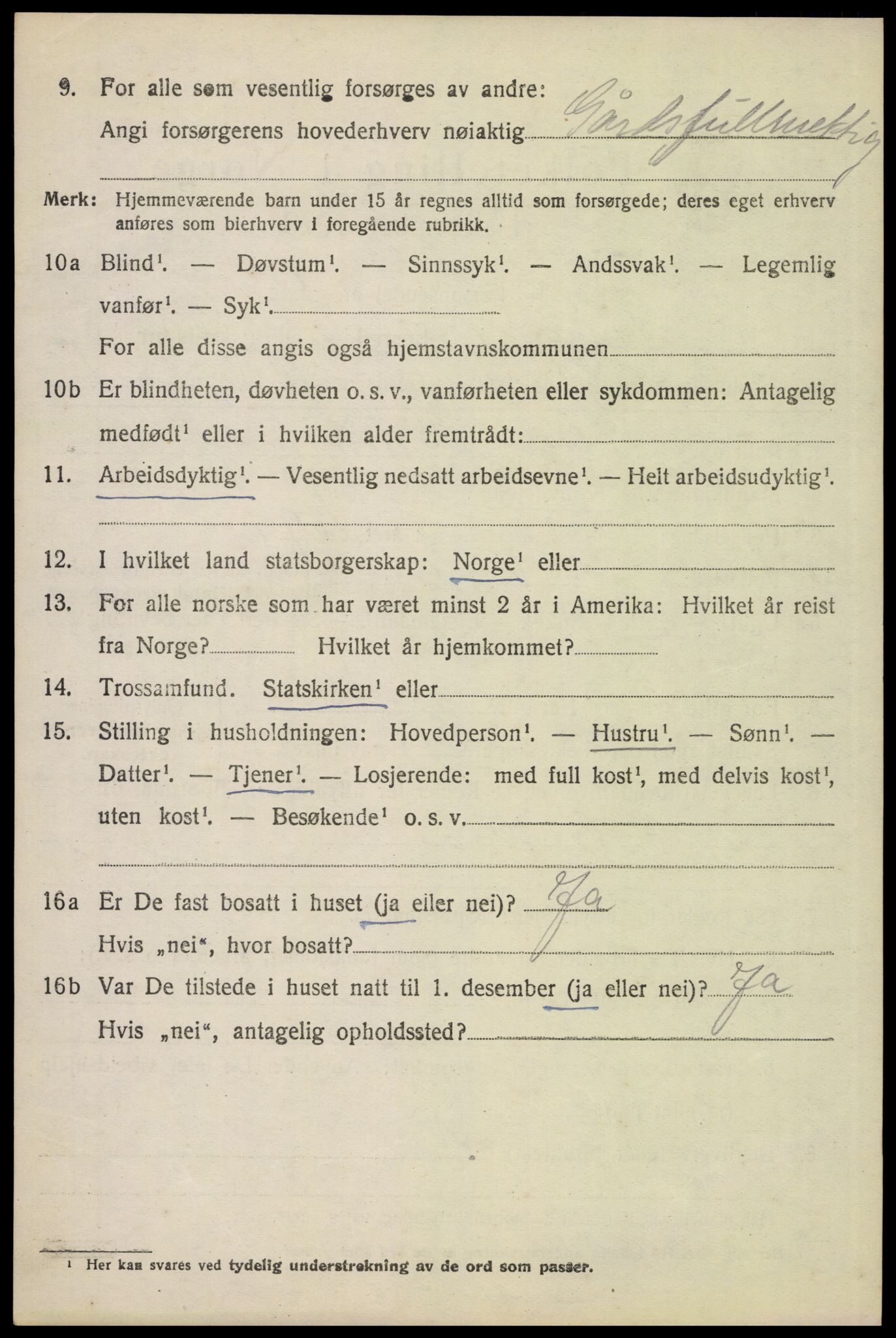 SAH, 1920 census for Vinger, 1920, p. 6973