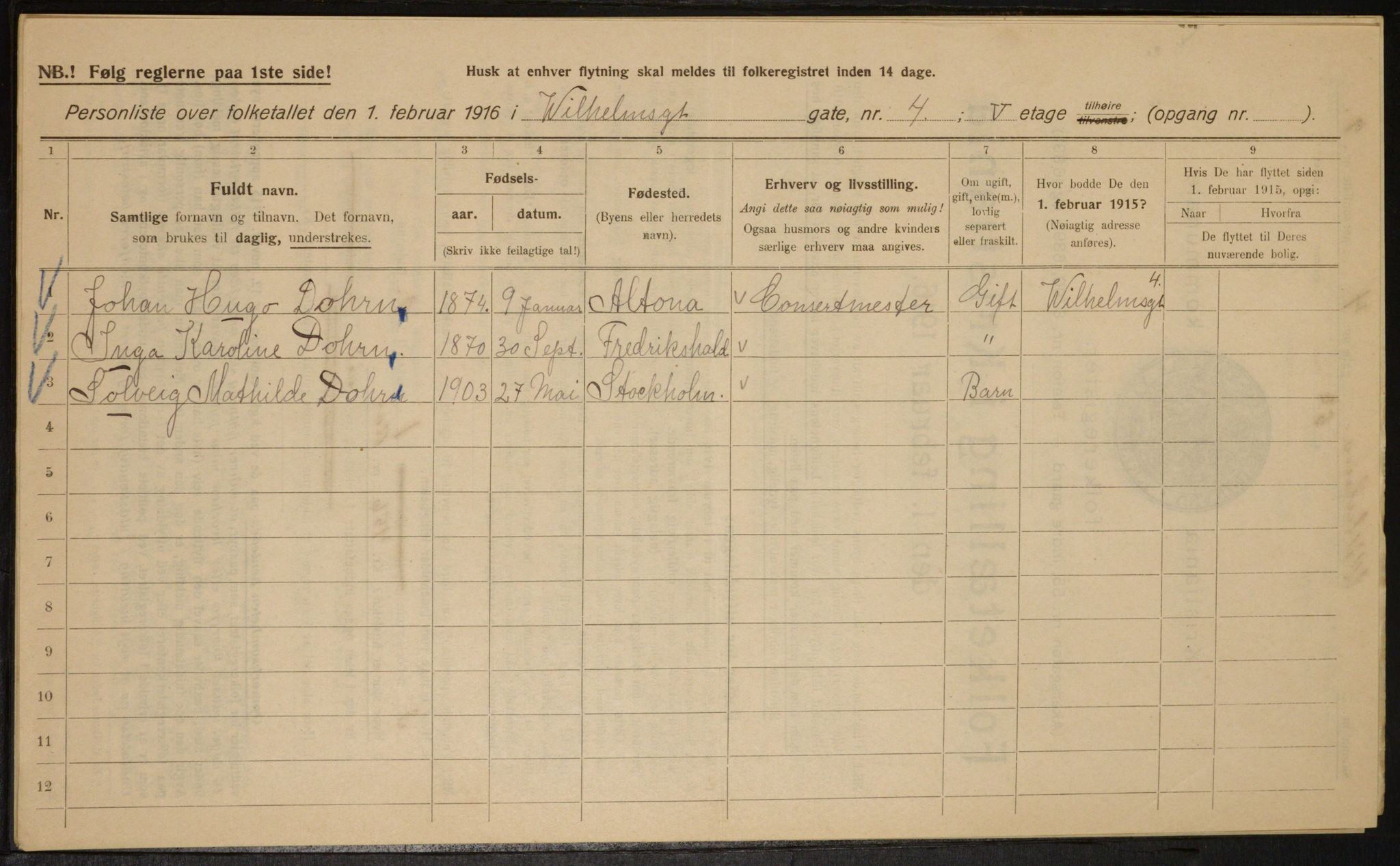 OBA, Municipal Census 1916 for Kristiania, 1916, p. 131857