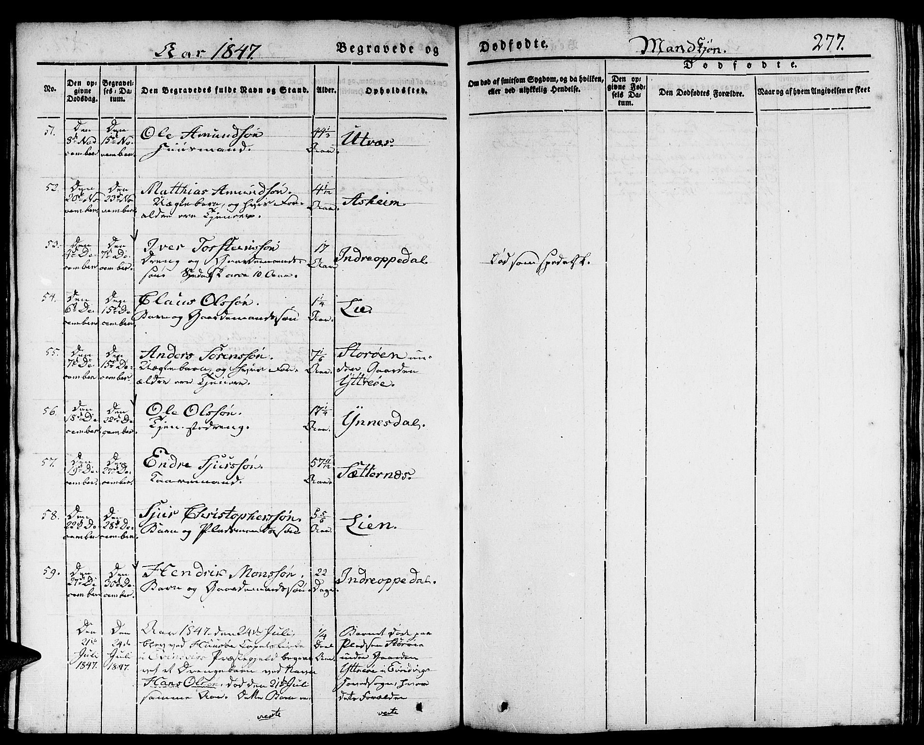 Gulen sokneprestembete, SAB/A-80201/H/Haa/Haaa/L0020: Parish register (official) no. A 20, 1837-1847, p. 277