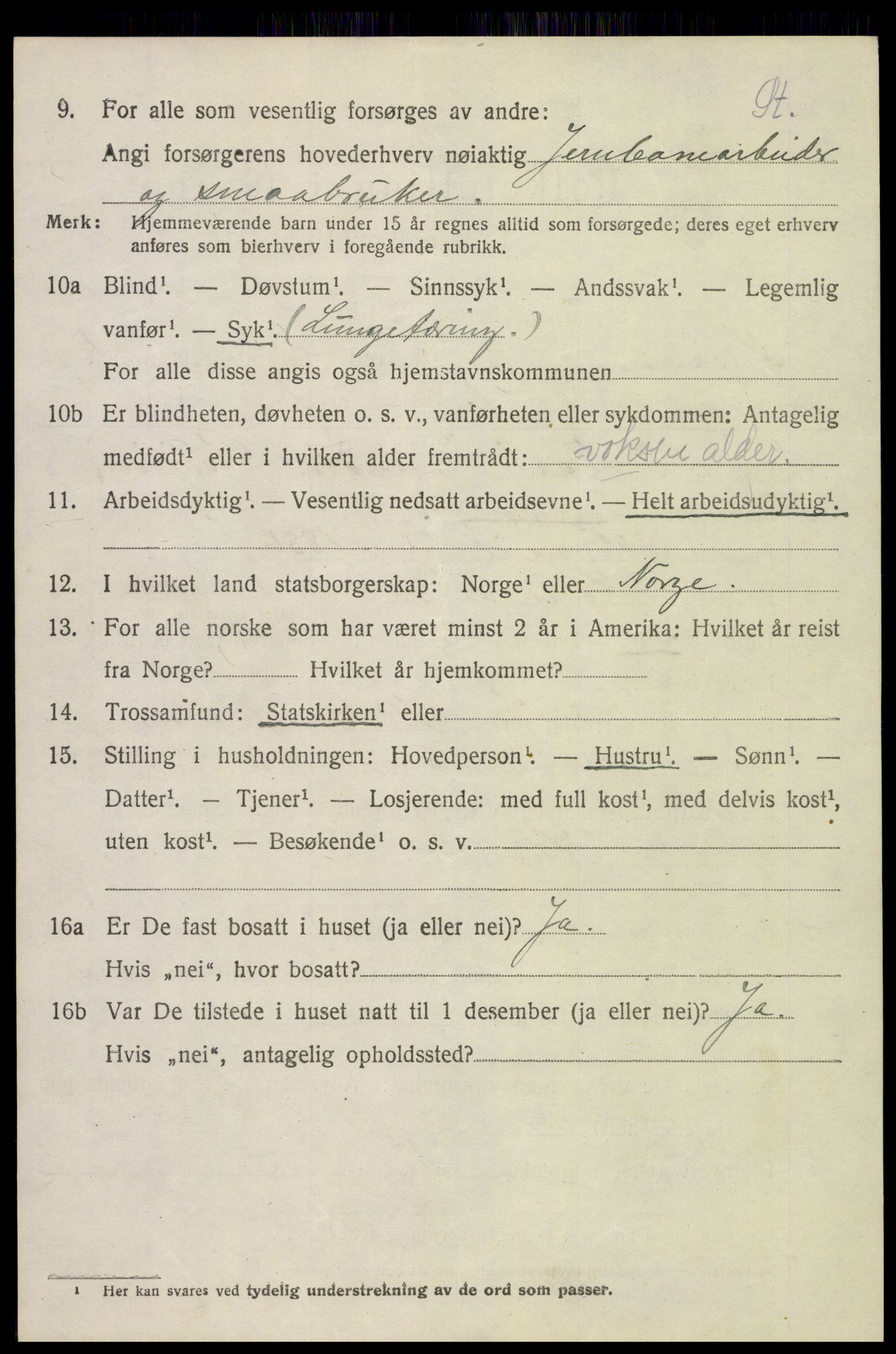 SAH, 1920 census for Skjåk, 1920, p. 823