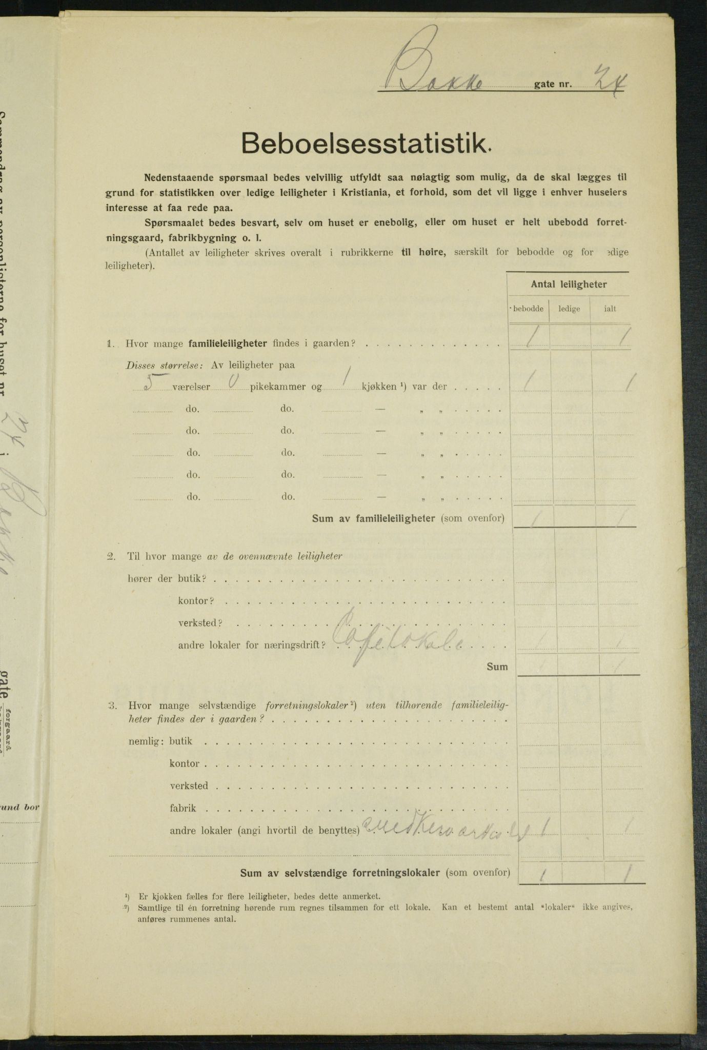 OBA, Municipal Census 1914 for Kristiania, 1914, p. 11263