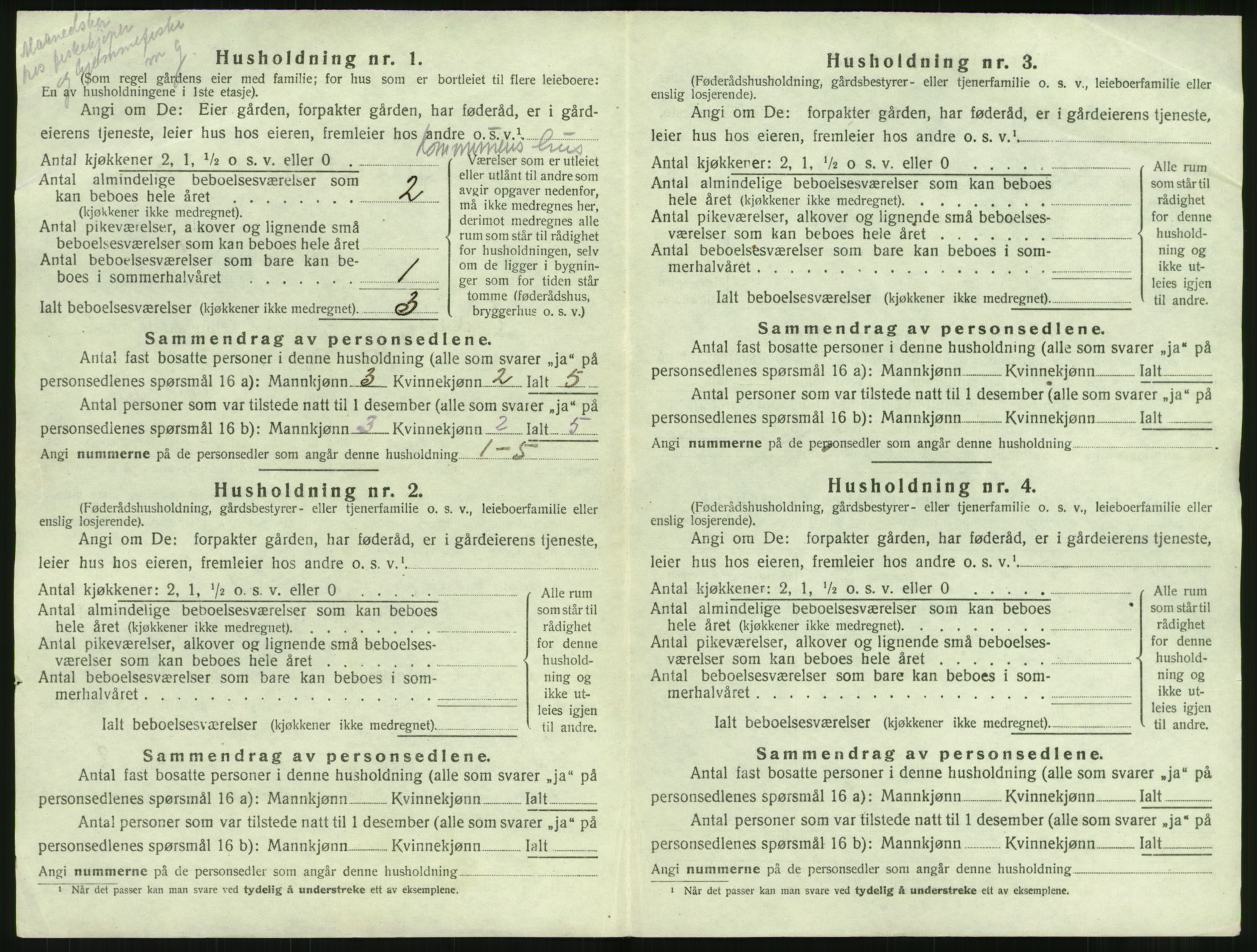 SAT, 1920 census for Værøy, 1920, p. 32