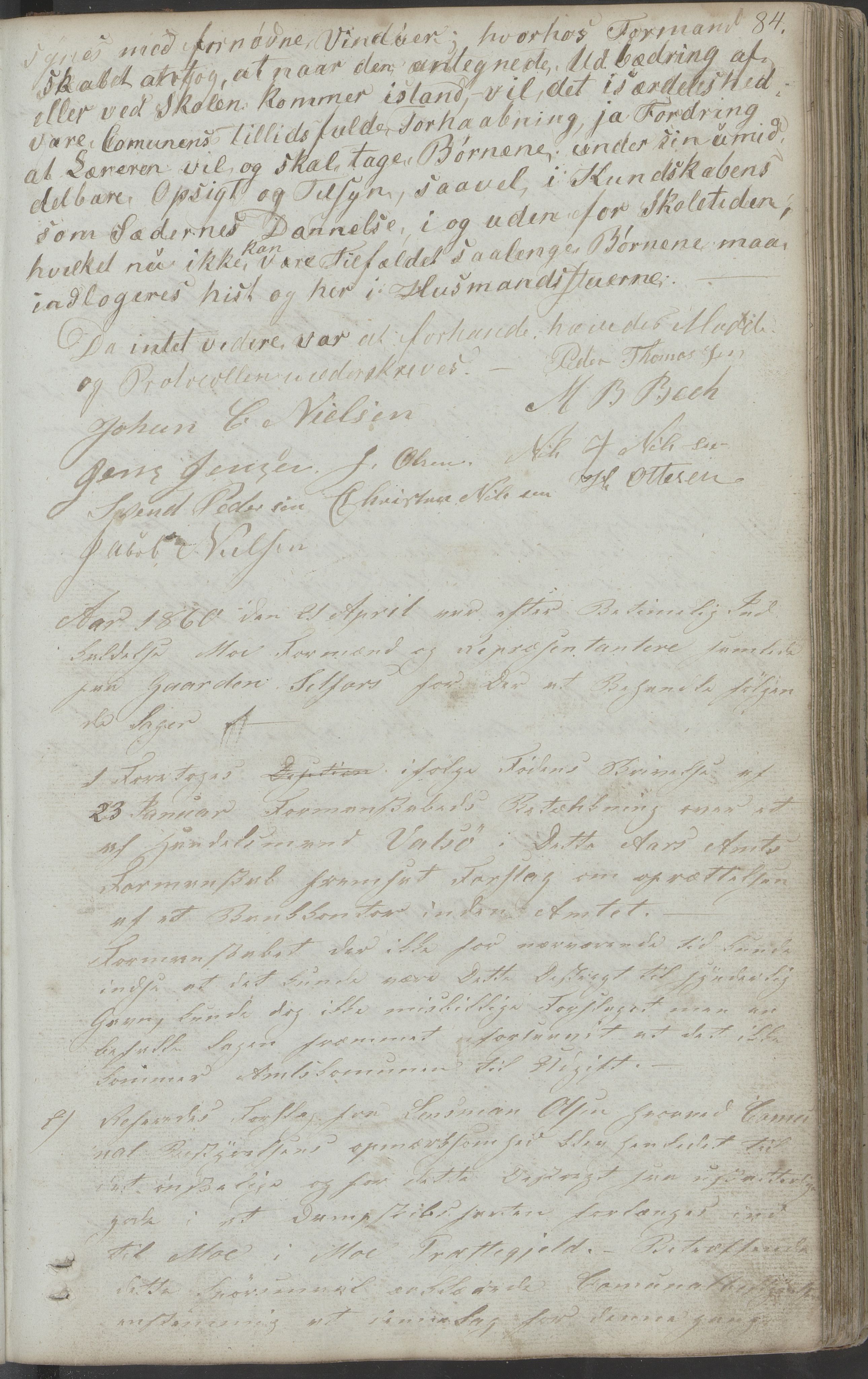 Mo kommune. Formannskapet, AIN/K-18031.150/A/Aa/L0001: Møtebok, 1838-1876, p. 84