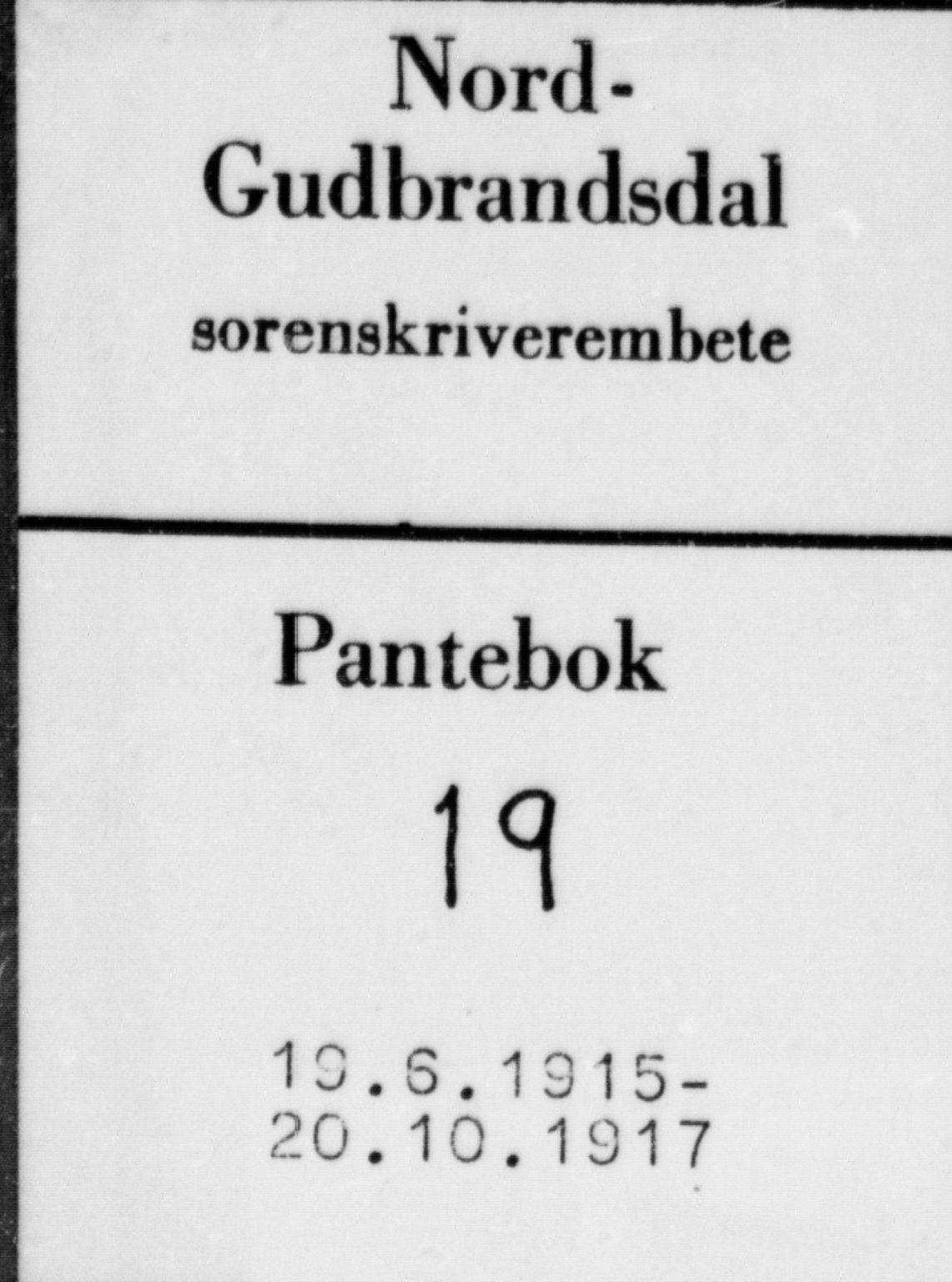 Nord-Gudbrandsdal tingrett, SAH/TING-002/H/Hb/Hba/L0019: Mortgage book no. 19, 1915-1917