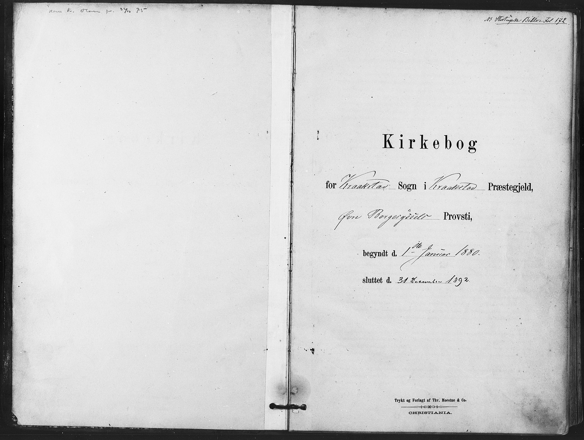 Kråkstad prestekontor Kirkebøker, SAO/A-10125a/F/Fa/L0009: Parish register (official) no. I 9, 1880-1892