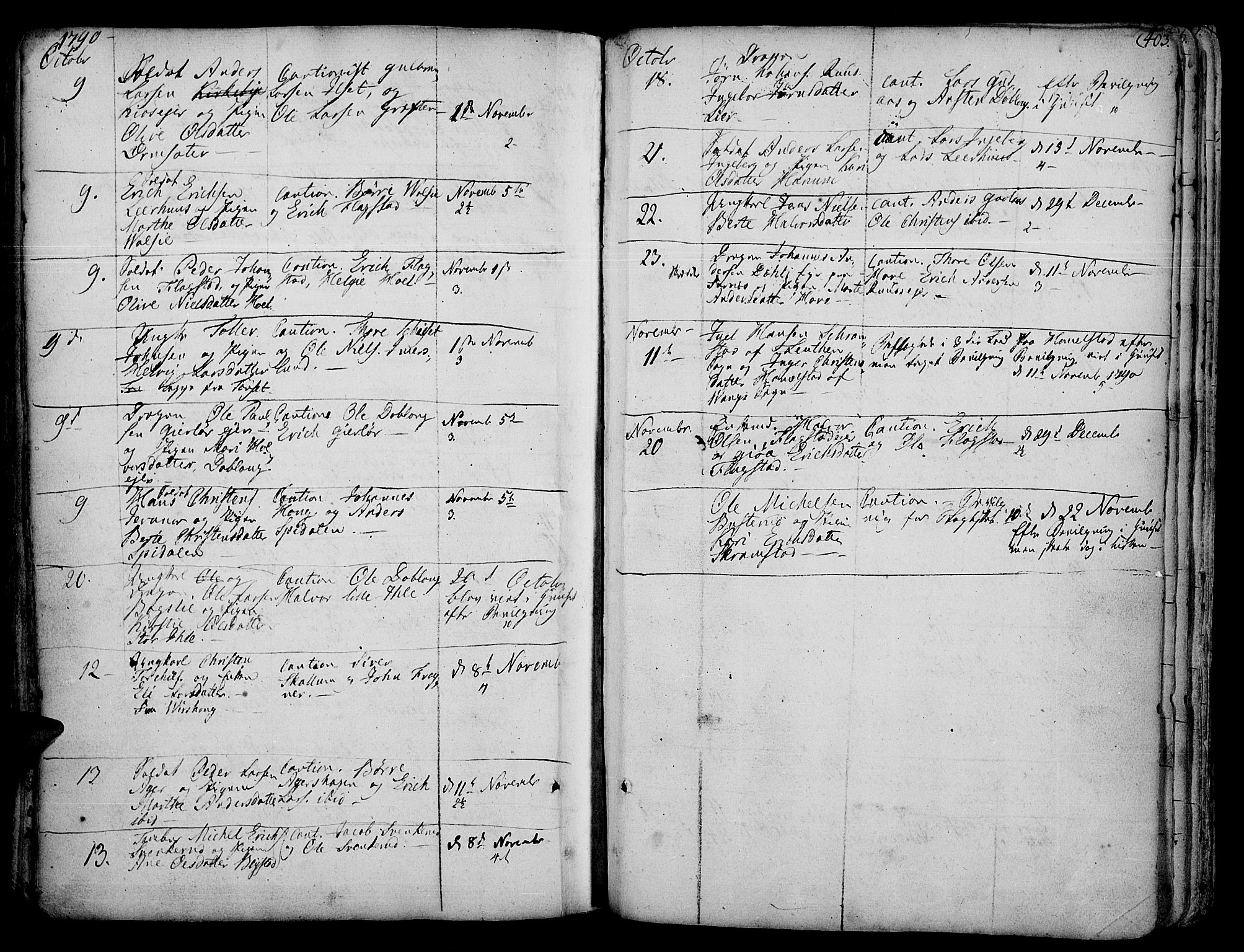 Vang prestekontor, Hedmark, AV/SAH-PREST-008/H/Ha/Haa/L0003: Parish register (official) no. 3, 1734-1809, p. 403