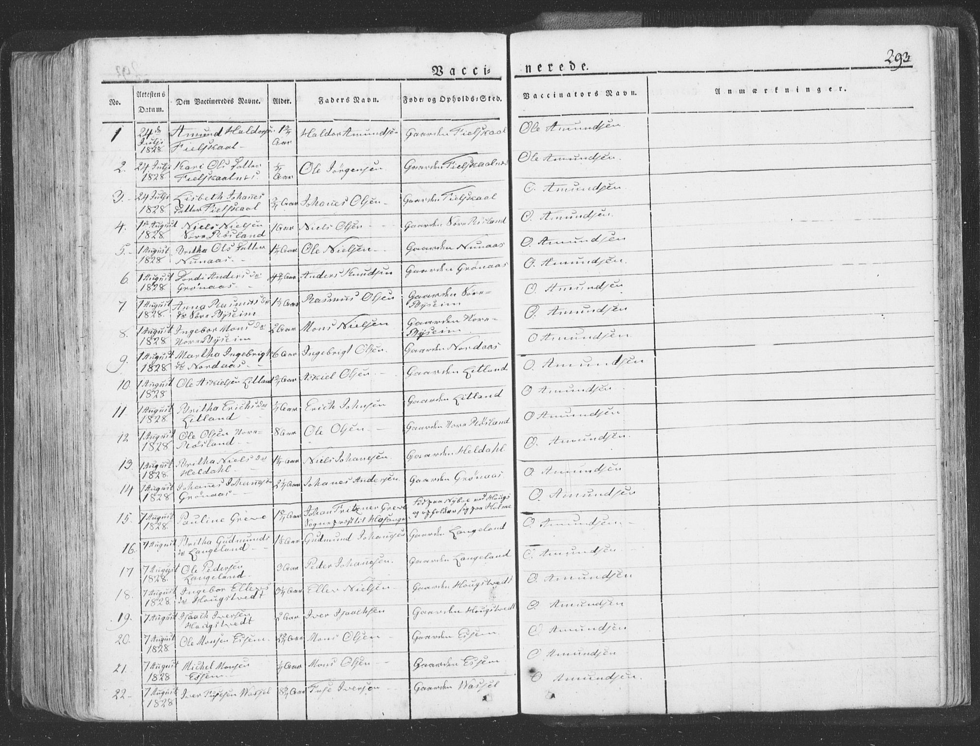 Hosanger sokneprestembete, AV/SAB-A-75801/H/Haa: Parish register (official) no. A 6, 1824-1835, p. 293