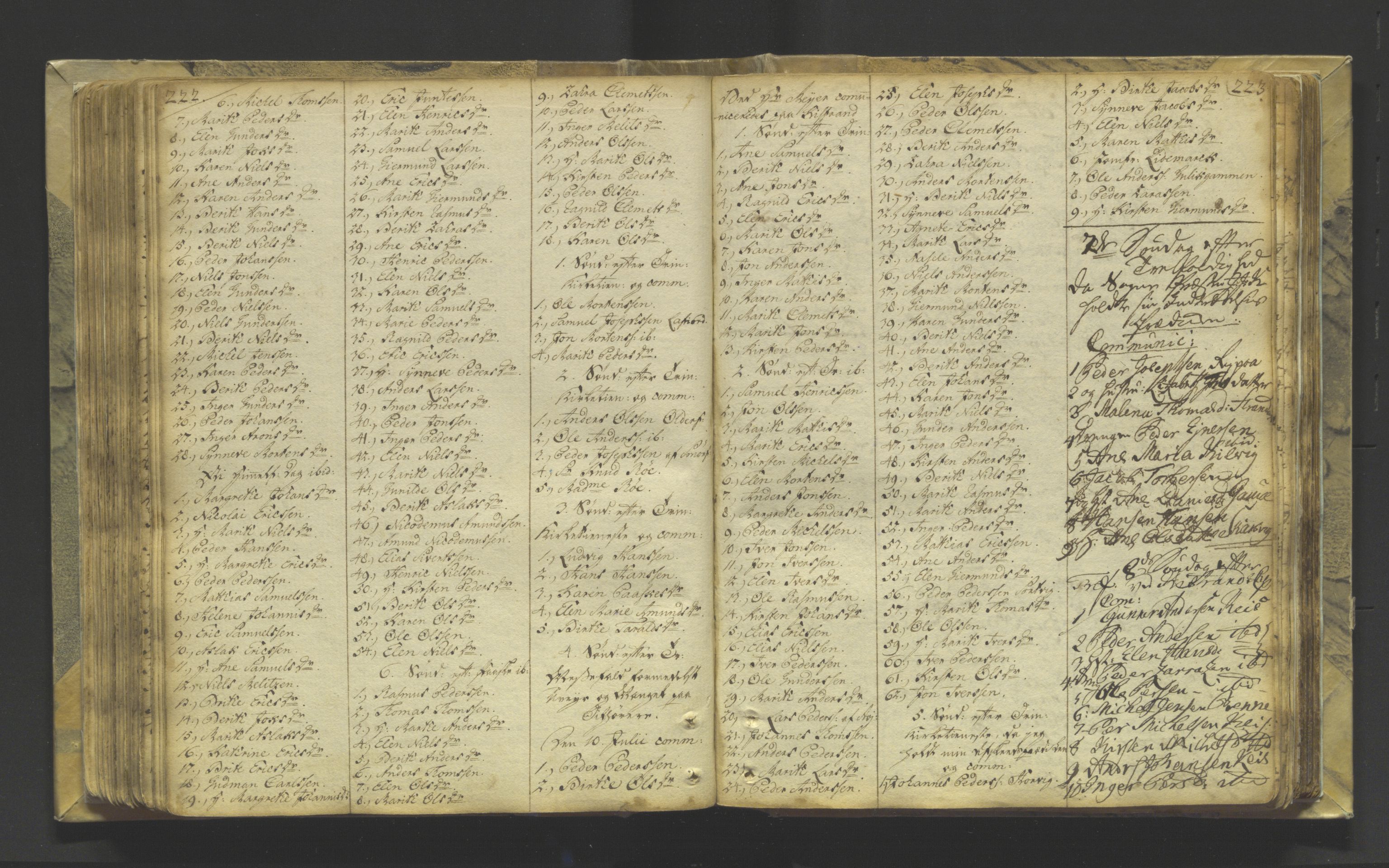 Kistrand/Porsanger sokneprestembete, SATØ/S-1351/H/Ha/L0001.kirke: Parish register (official) no. 1, 1764-1792, p. 222-223