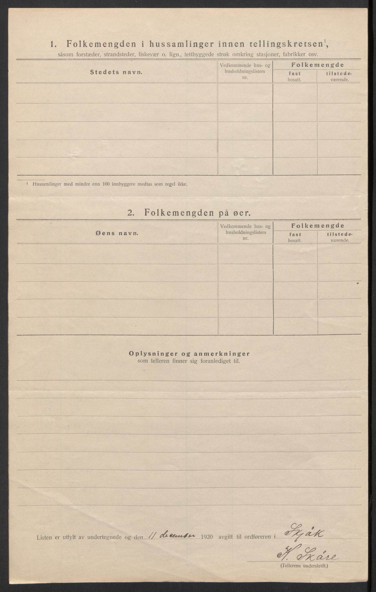 SAH, 1920 census for Skjåk, 1920, p. 20