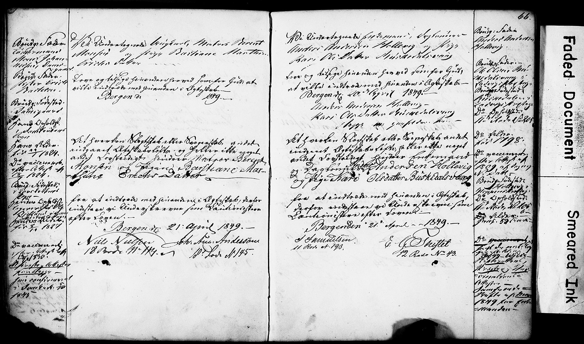 Domkirken sokneprestembete, AV/SAB-A-74801: Best man's statements no. II.5.4, 1845-1852, p. 66