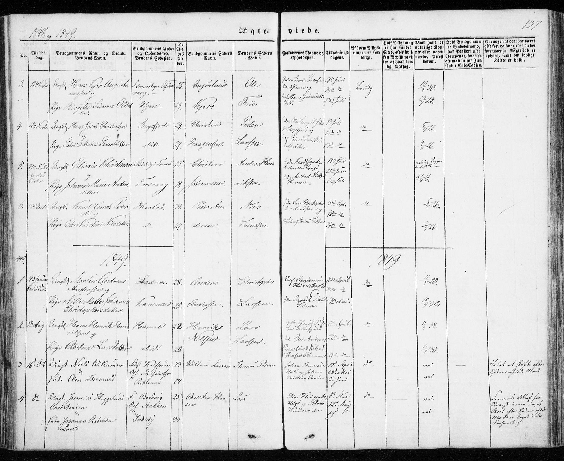 Karlsøy sokneprestembete, SATØ/S-1299/H/Ha/Haa/L0009kirke: Parish register (official) no. 9, 1838-1867, p. 137