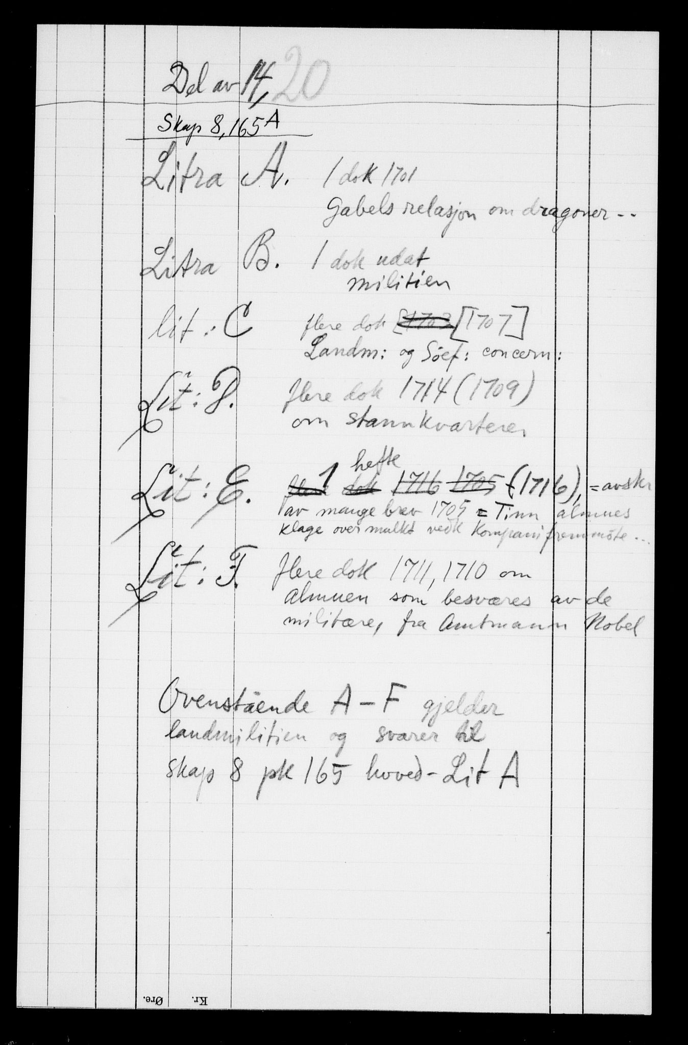 Danske Kanselli, Skapsaker, AV/RA-EA-4061/F/L0014: Skap 8, pakke 165A, 1701-1716, p. 3