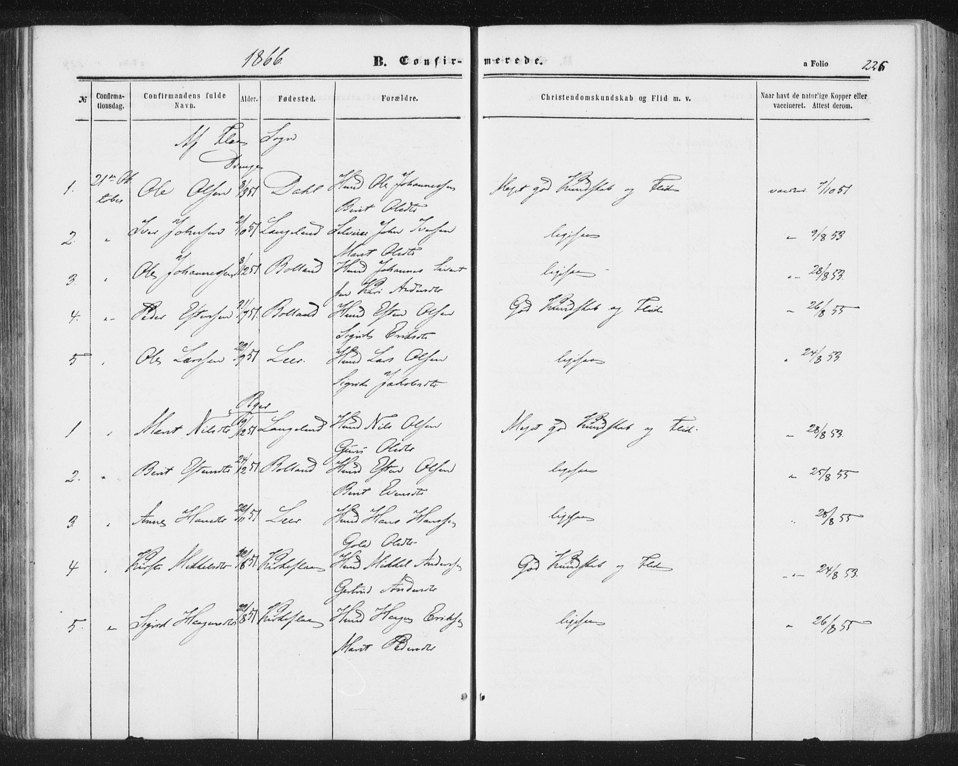 Ministerialprotokoller, klokkerbøker og fødselsregistre - Sør-Trøndelag, AV/SAT-A-1456/691/L1077: Parish register (official) no. 691A09, 1862-1873, p. 226