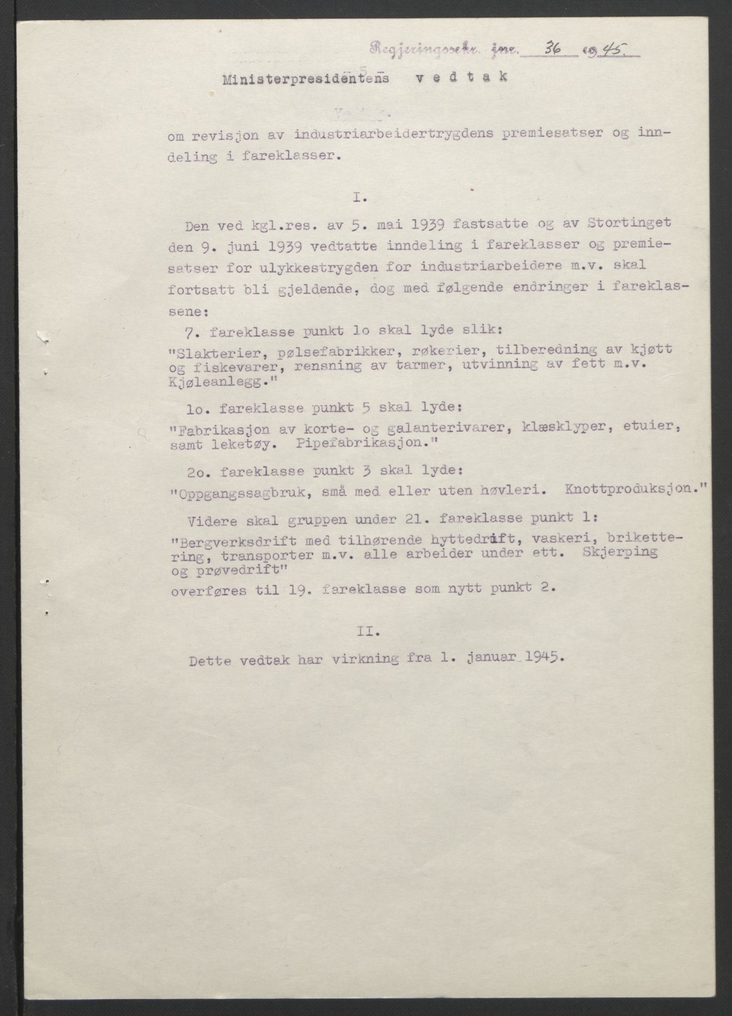 NS-administrasjonen 1940-1945 (Statsrådsekretariatet, de kommisariske statsråder mm), AV/RA-S-4279/D/Db/L0101/0001: -- / Lover og vedtak, 1945, p. 196