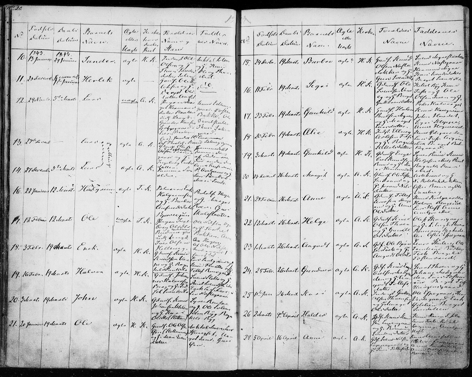 Ål kirkebøker, AV/SAKO-A-249/F/Fa/L0005: Parish register (official) no. I 5, 1825-1848, p. 120