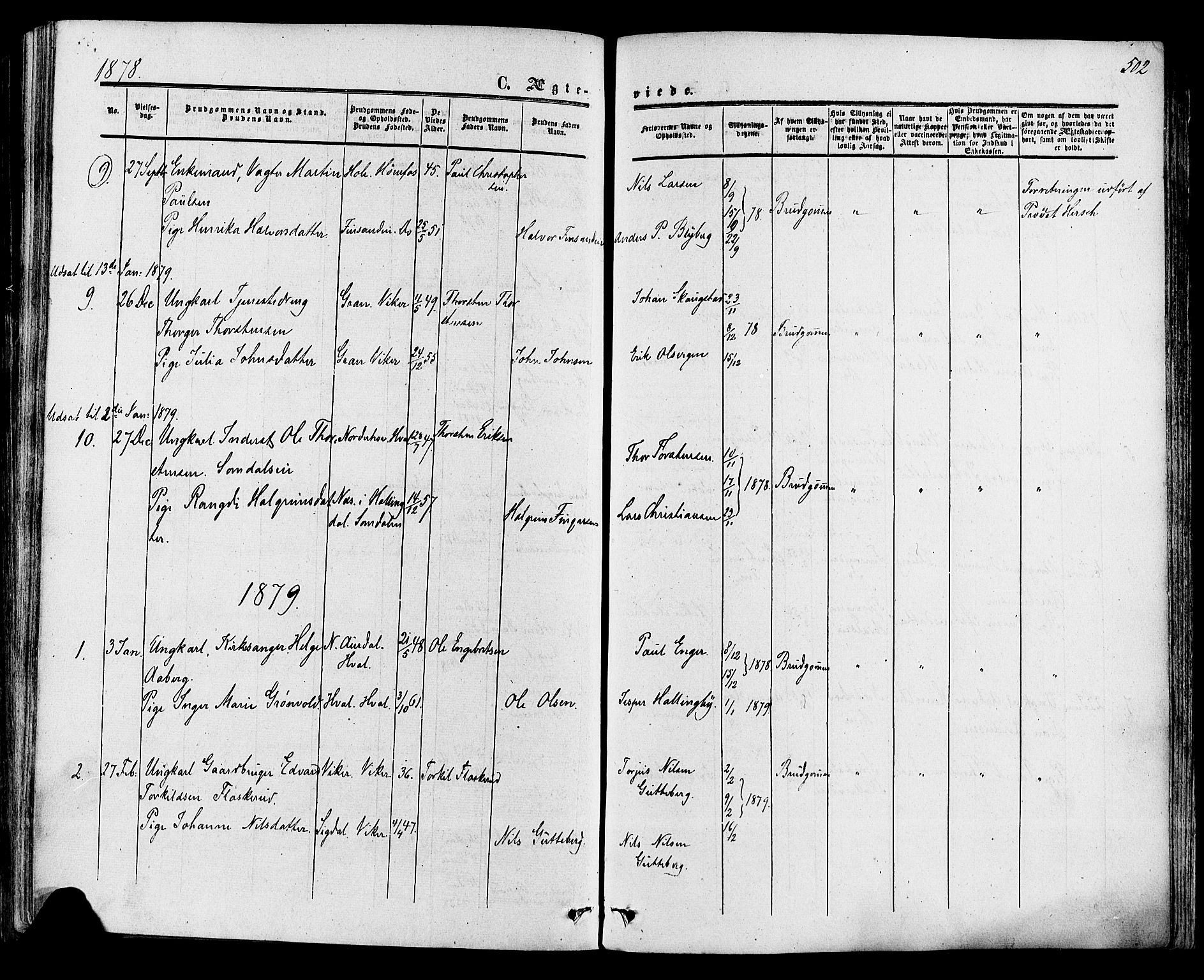 Ådal kirkebøker, SAKO/A-248/F/Fa/L0001: Parish register (official) no. I 1, 1857-1883, p. 502