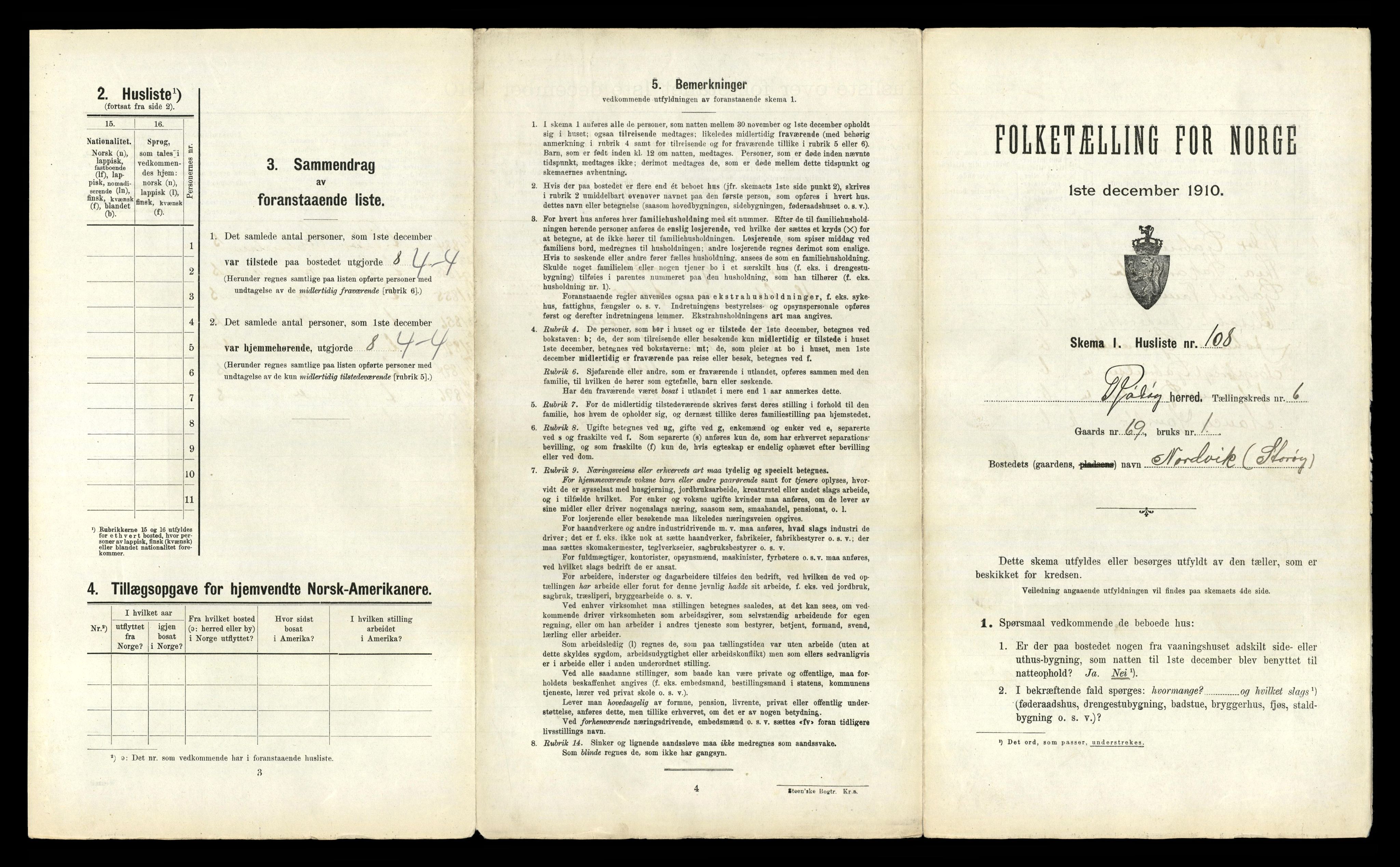 RA, 1910 census for Rødøy, 1910, p. 847