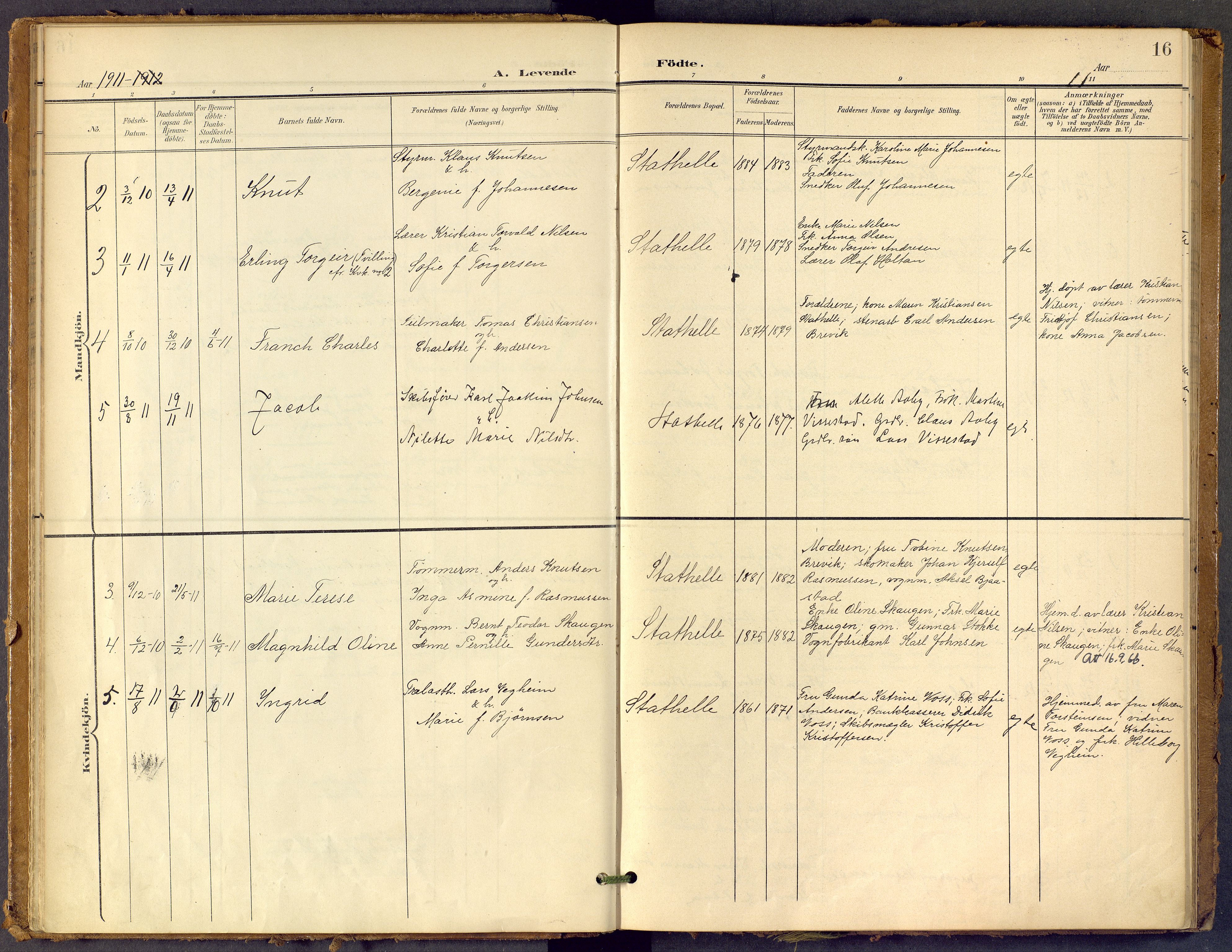 Bamble kirkebøker, SAKO/A-253/F/Fb/L0002: Parish register (official) no. II 2, 1900-1921, p. 16