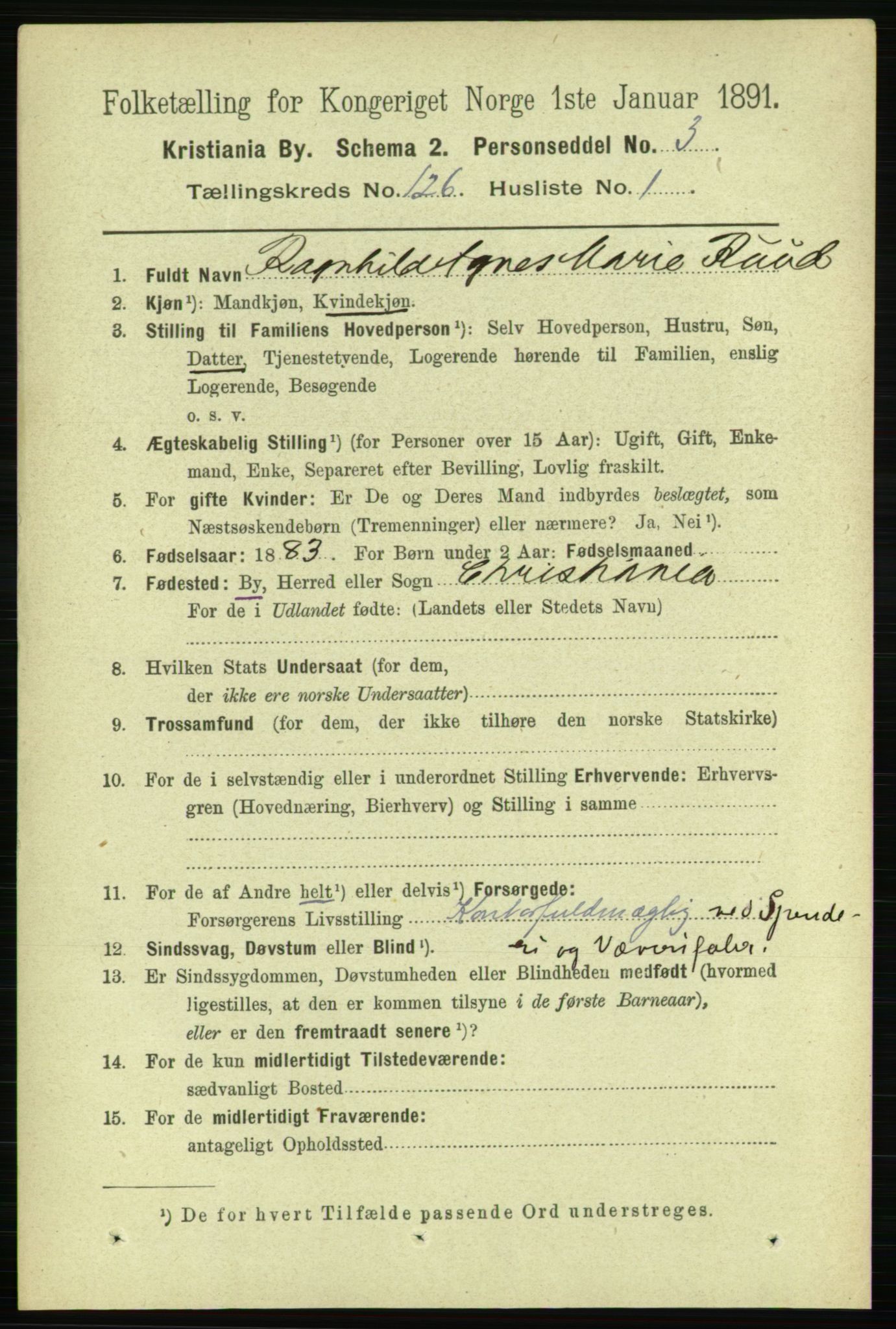 RA, 1891 census for 0301 Kristiania, 1891, p. 67203