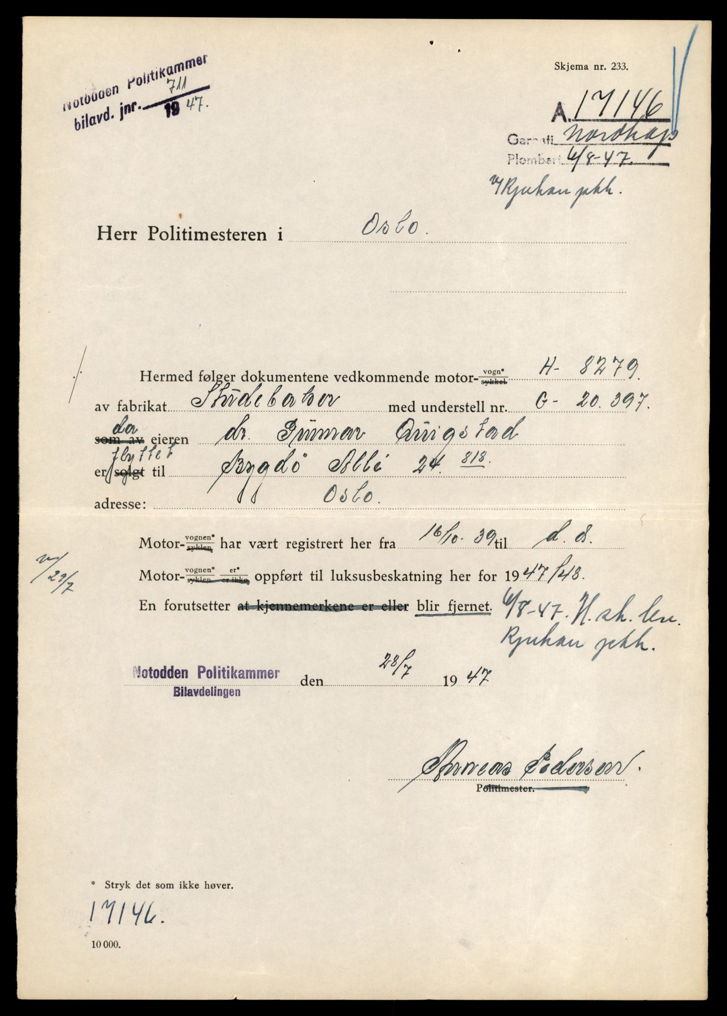 Møre og Romsdal vegkontor - Ålesund trafikkstasjon, AV/SAT-A-4099/F/Fe/L0048: Registreringskort for kjøretøy T 14721 - T 14863, 1927-1998, p. 3083