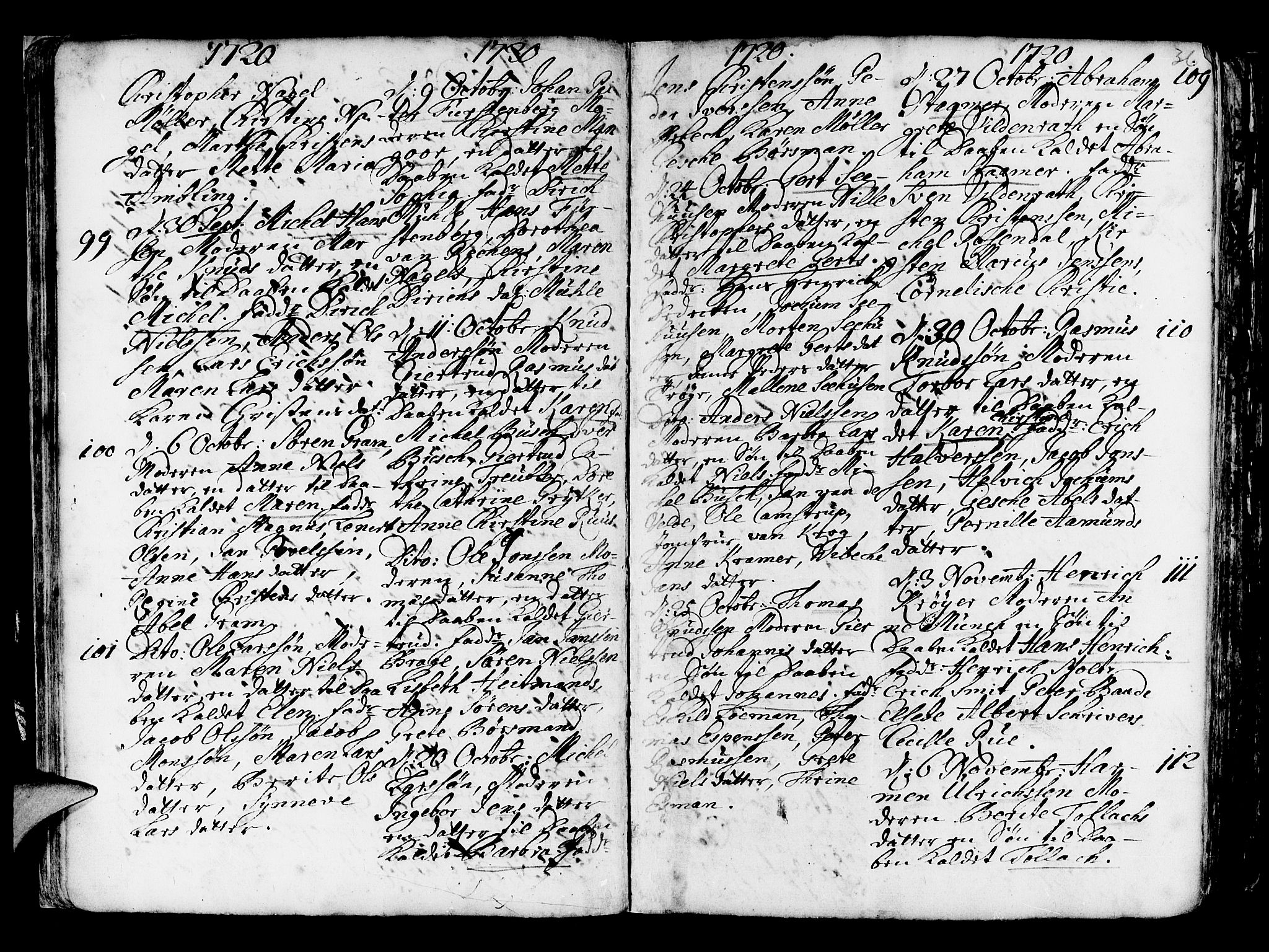 Nykirken Sokneprestembete, AV/SAB-A-77101/H/Haa/L0003: Parish register (official) no. A 3, 1717-1764, p. 36