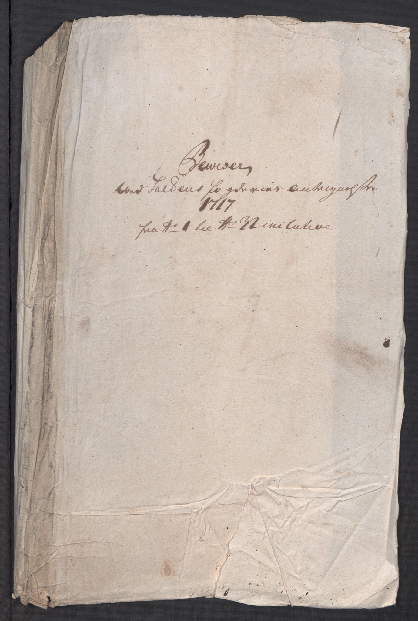 Rentekammeret inntil 1814, Reviderte regnskaper, Fogderegnskap, AV/RA-EA-4092/R66/L4587: Fogderegnskap Salten, 1717, p. 393