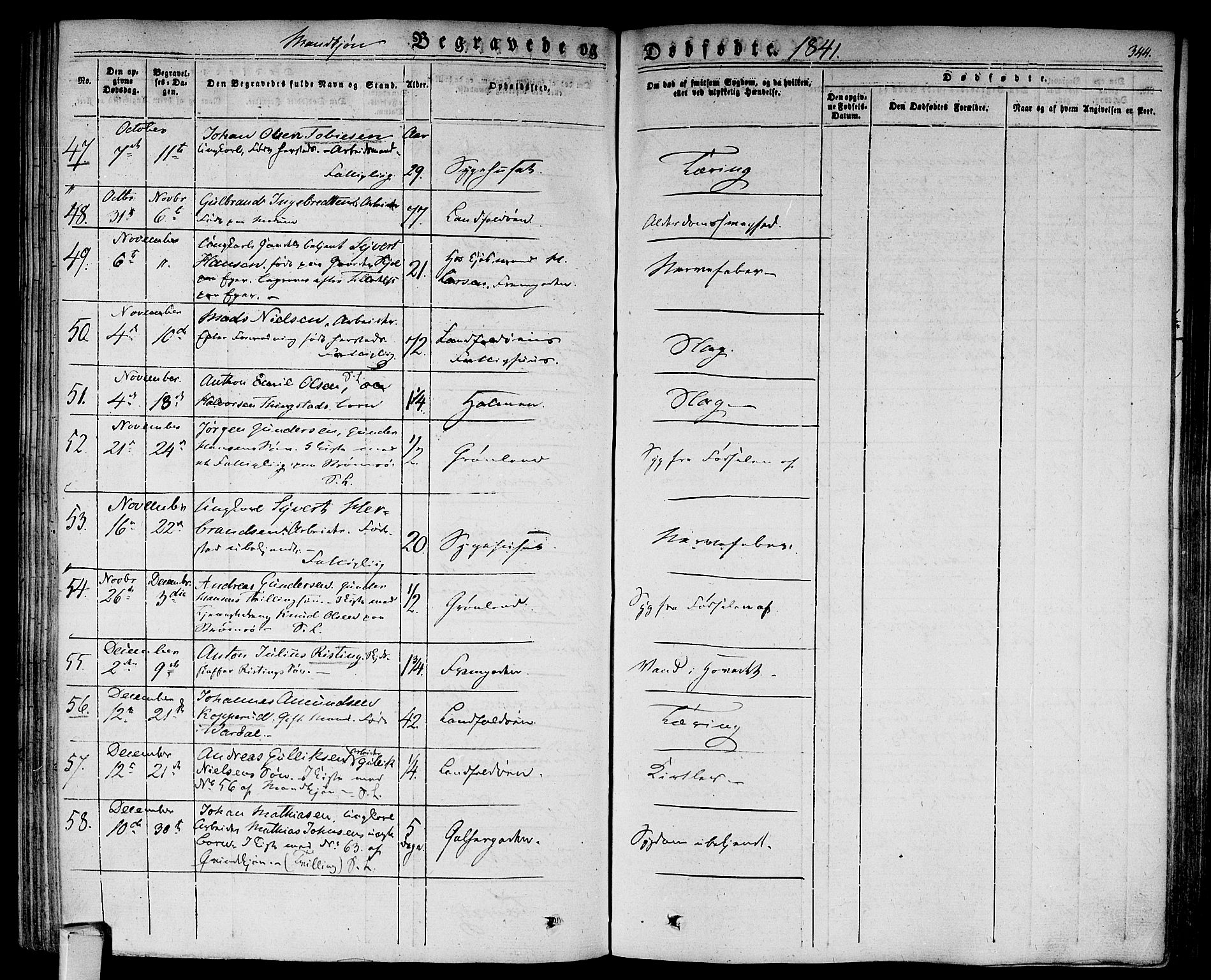 Bragernes kirkebøker, AV/SAKO-A-6/F/Fb/L0001: Parish register (official) no. II 1, 1830-1847, p. 344