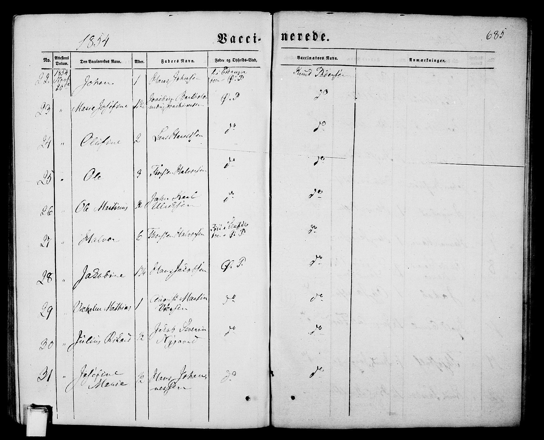 Porsgrunn kirkebøker , SAKO/A-104/G/Gb/L0004: Parish register (copy) no. II 4, 1853-1882, p. 685