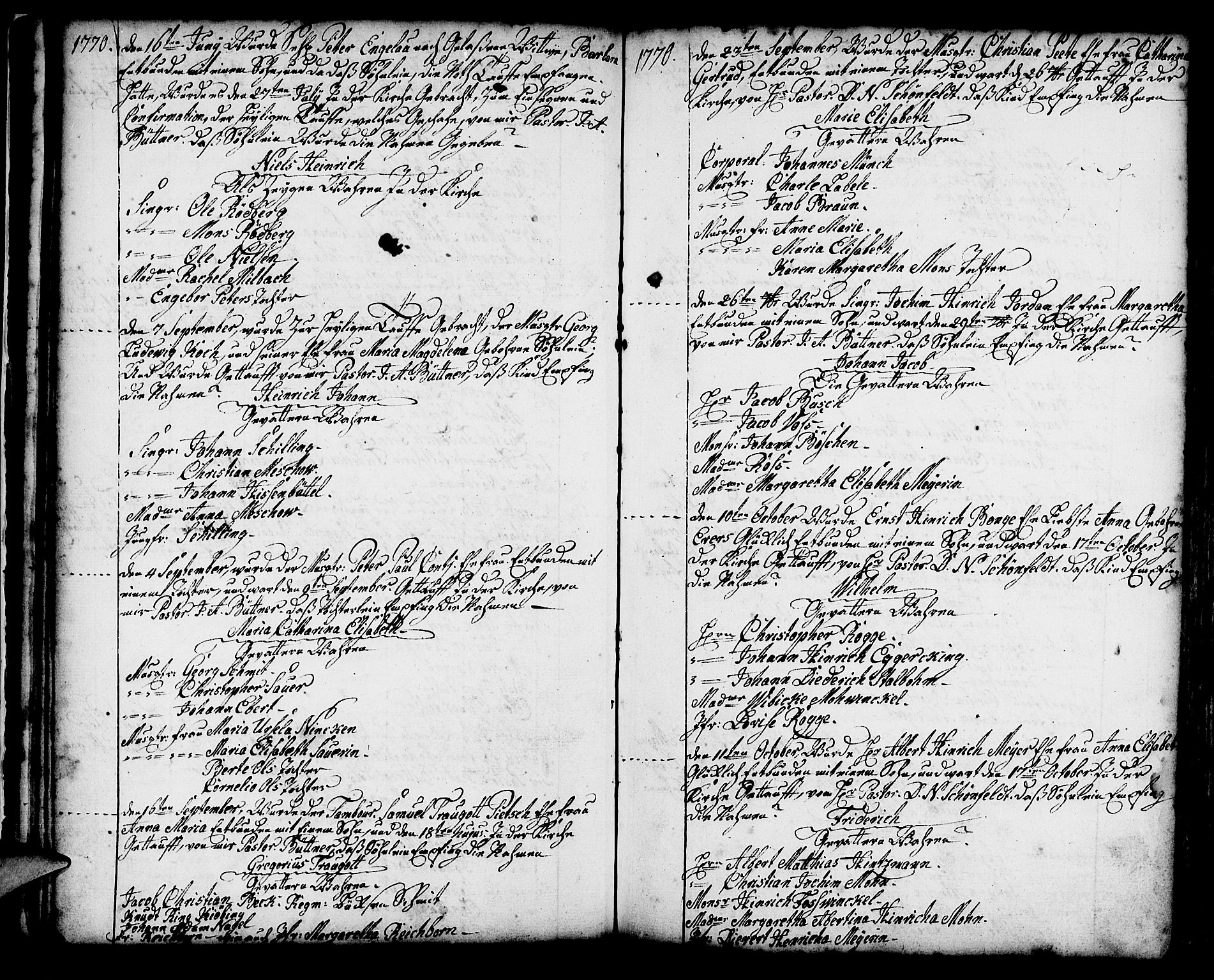 Mariakirken Sokneprestembete, AV/SAB-A-76901/H/Haa/L0002: Parish register (official) no. A 2, 1748-1807, p. 42
