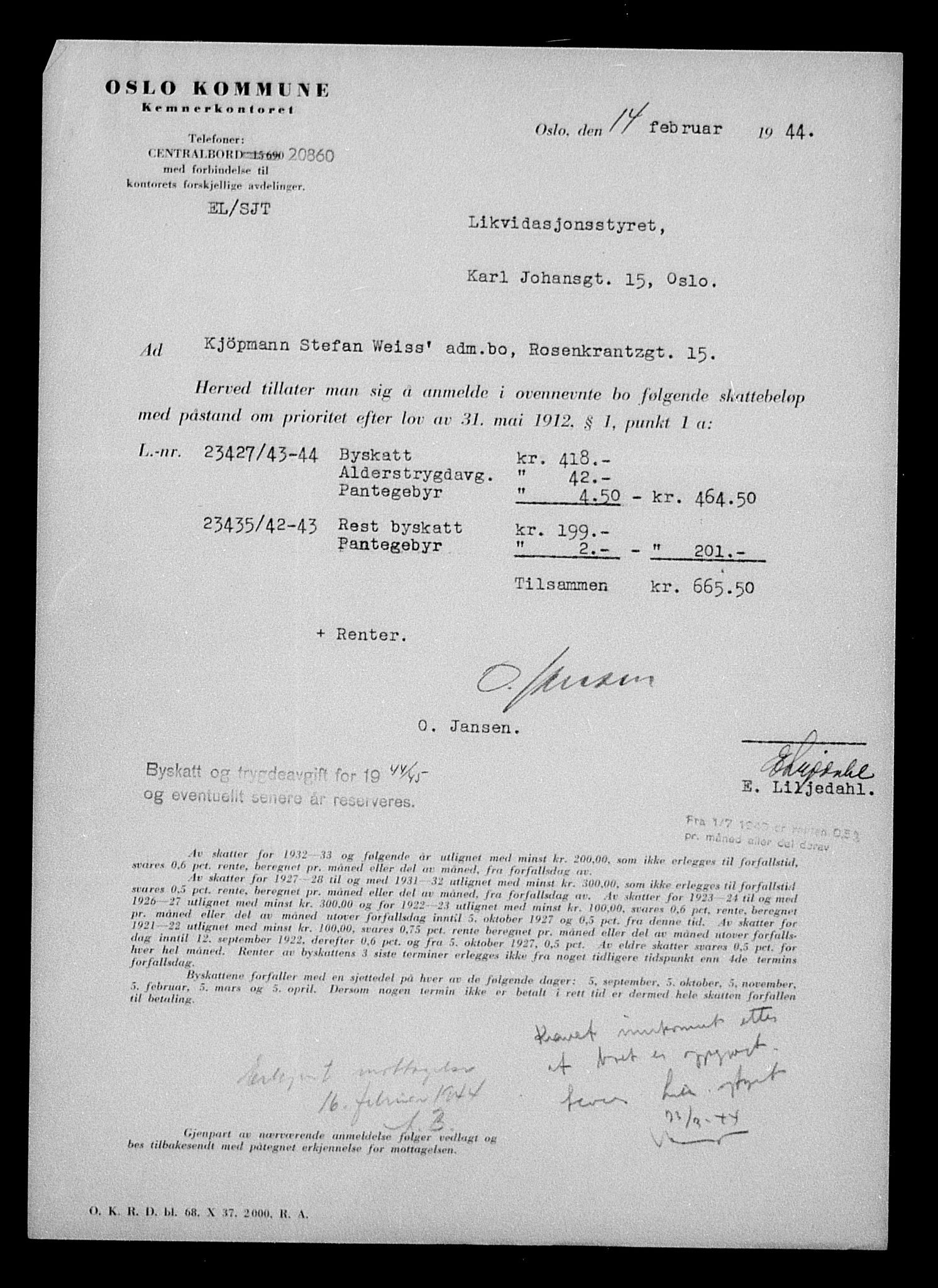 Justisdepartementet, Tilbakeføringskontoret for inndratte formuer, AV/RA-S-1564/H/Hc/Hcc/L0986: --, 1945-1947, p. 303