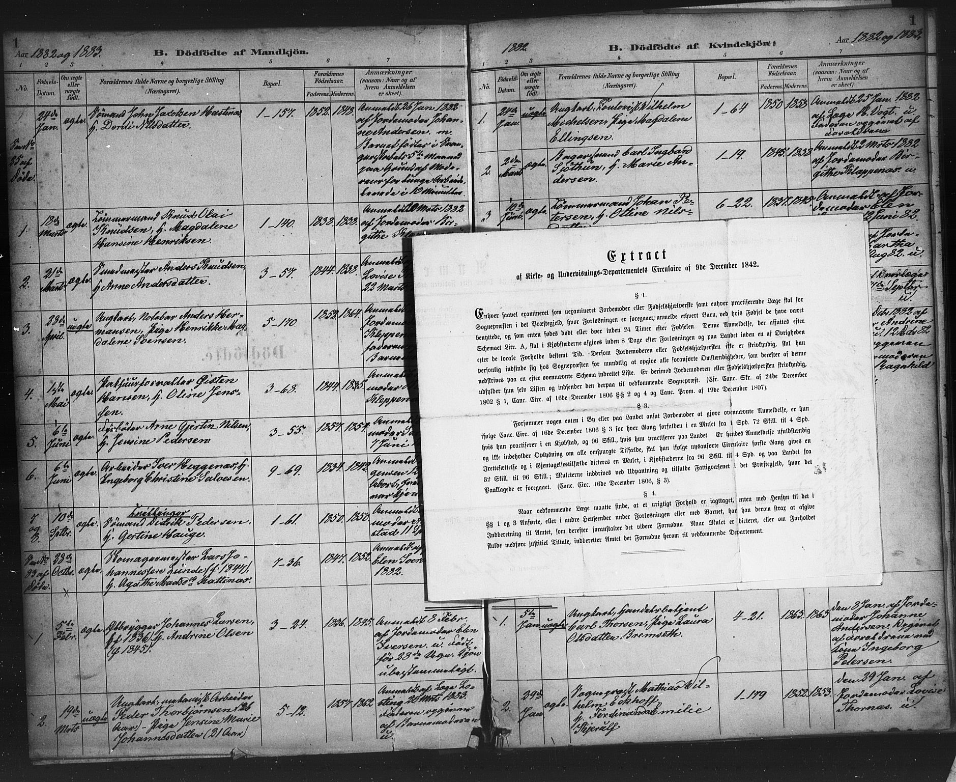 Nykirken Sokneprestembete, SAB/A-77101/H/Haa/L0048: Parish register (official) no. F 1, 1882-1916, p. 1
