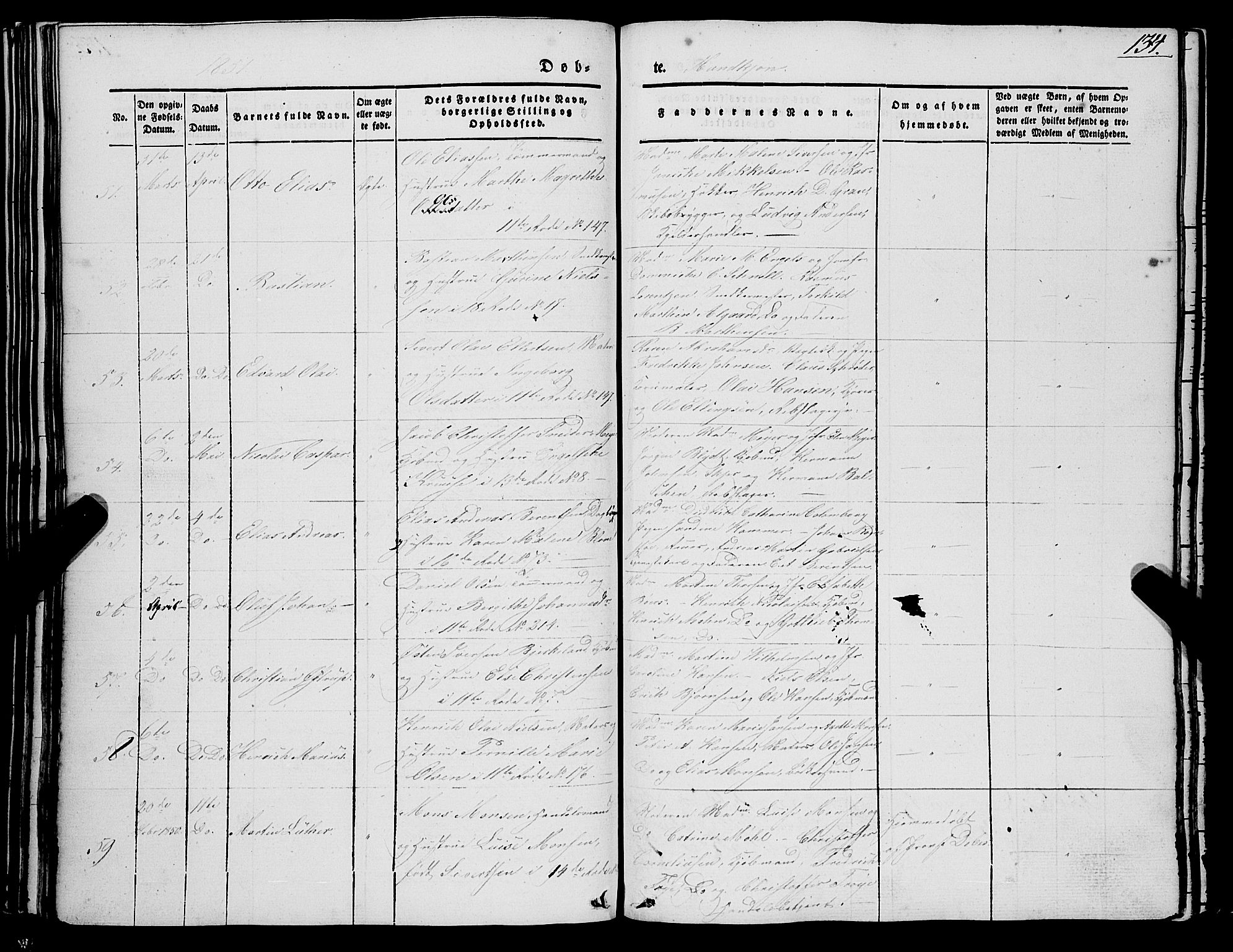 Domkirken sokneprestembete, AV/SAB-A-74801/H/Haa/L0019: Parish register (official) no. B 2, 1841-1851, p. 134