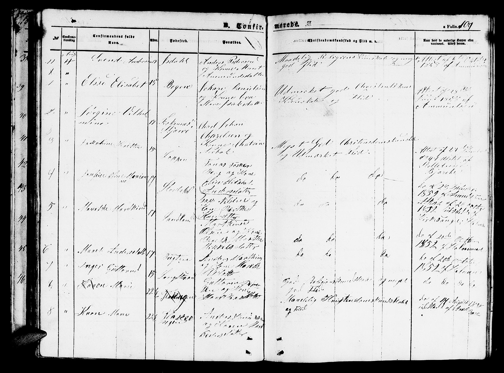 Loppa sokneprestkontor, SATØ/S-1339/H/Hb/L0002klokker: Parish register (copy) no. 2, 1850-1880, p. 109