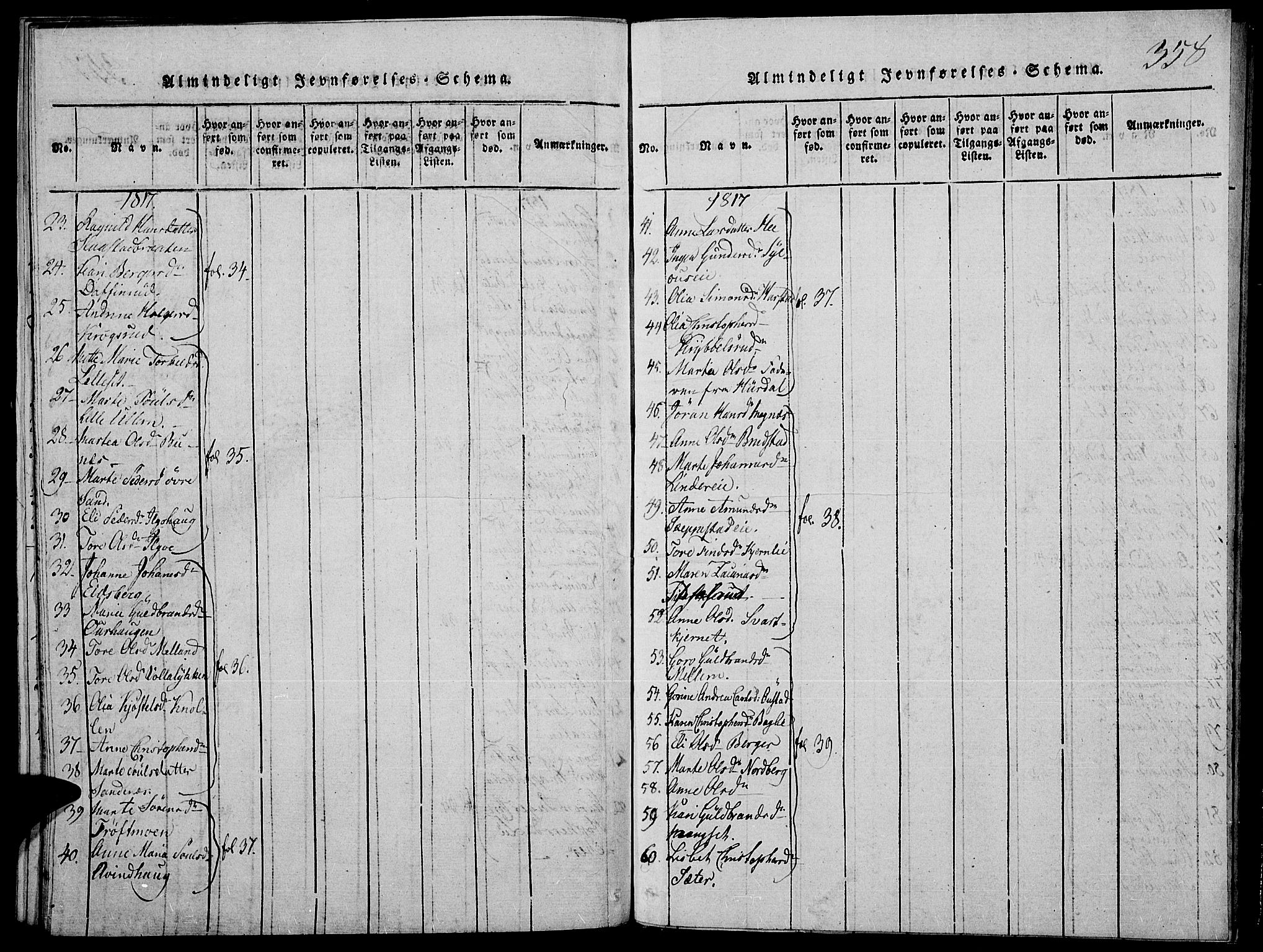 Strøm-Odalen prestekontor, AV/SAH-PREST-028/H/Ha/Hab/L0001: Parish register (copy) no. 1, 1813-1825, p. 358