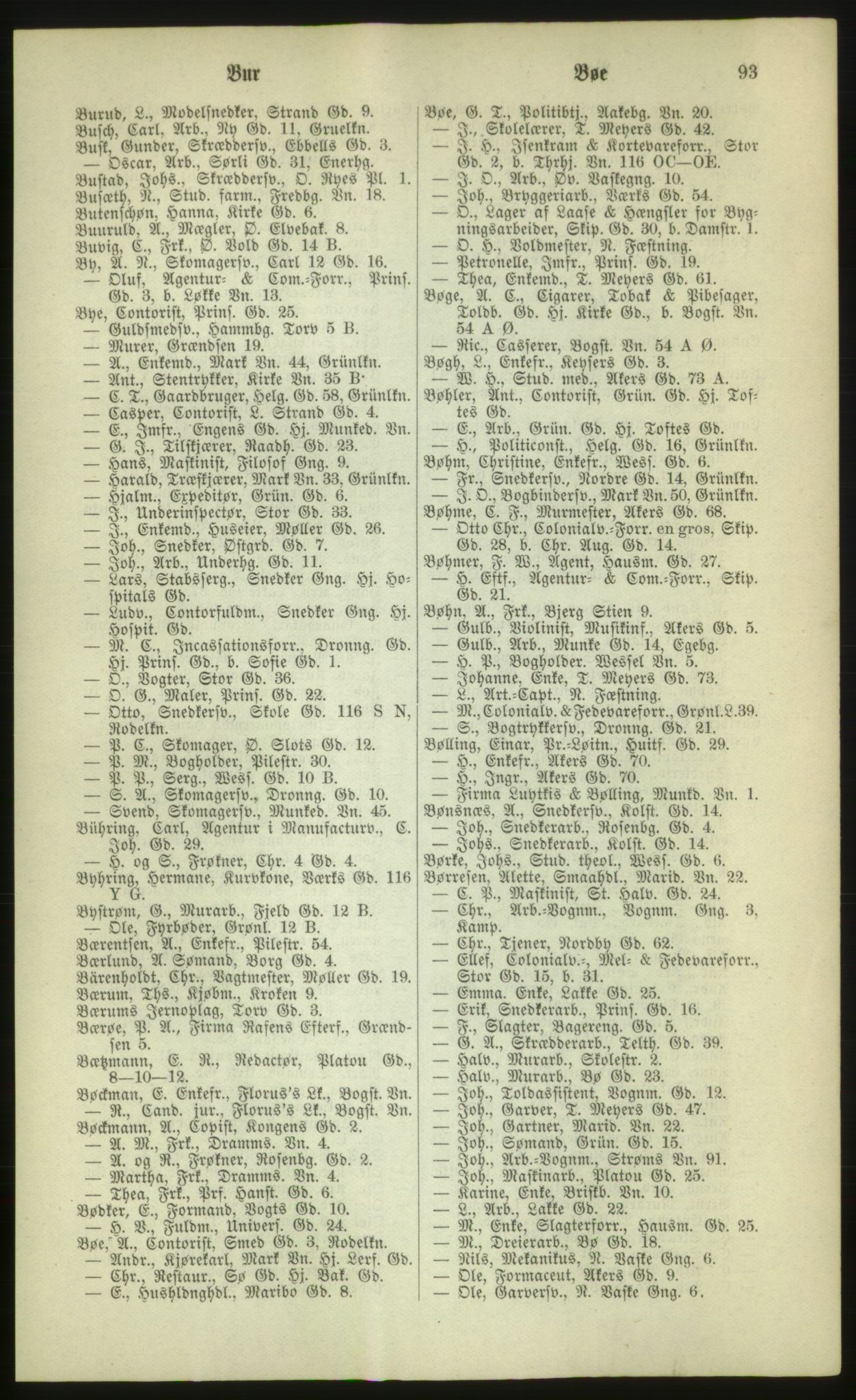 Kristiania/Oslo adressebok, PUBL/-, 1880, p. 93