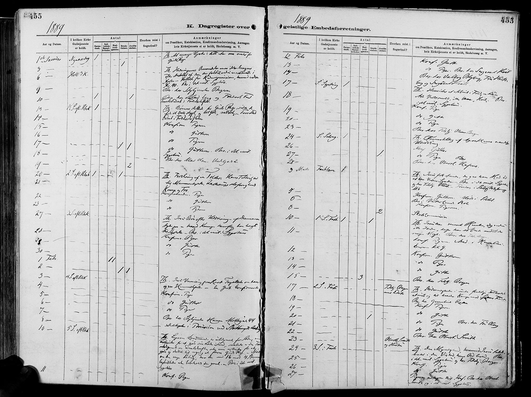 Garnisonsmenigheten Kirkebøker, SAO/A-10846/F/Fa/L0012: Parish register (official) no. 12, 1880-1893, p. 455